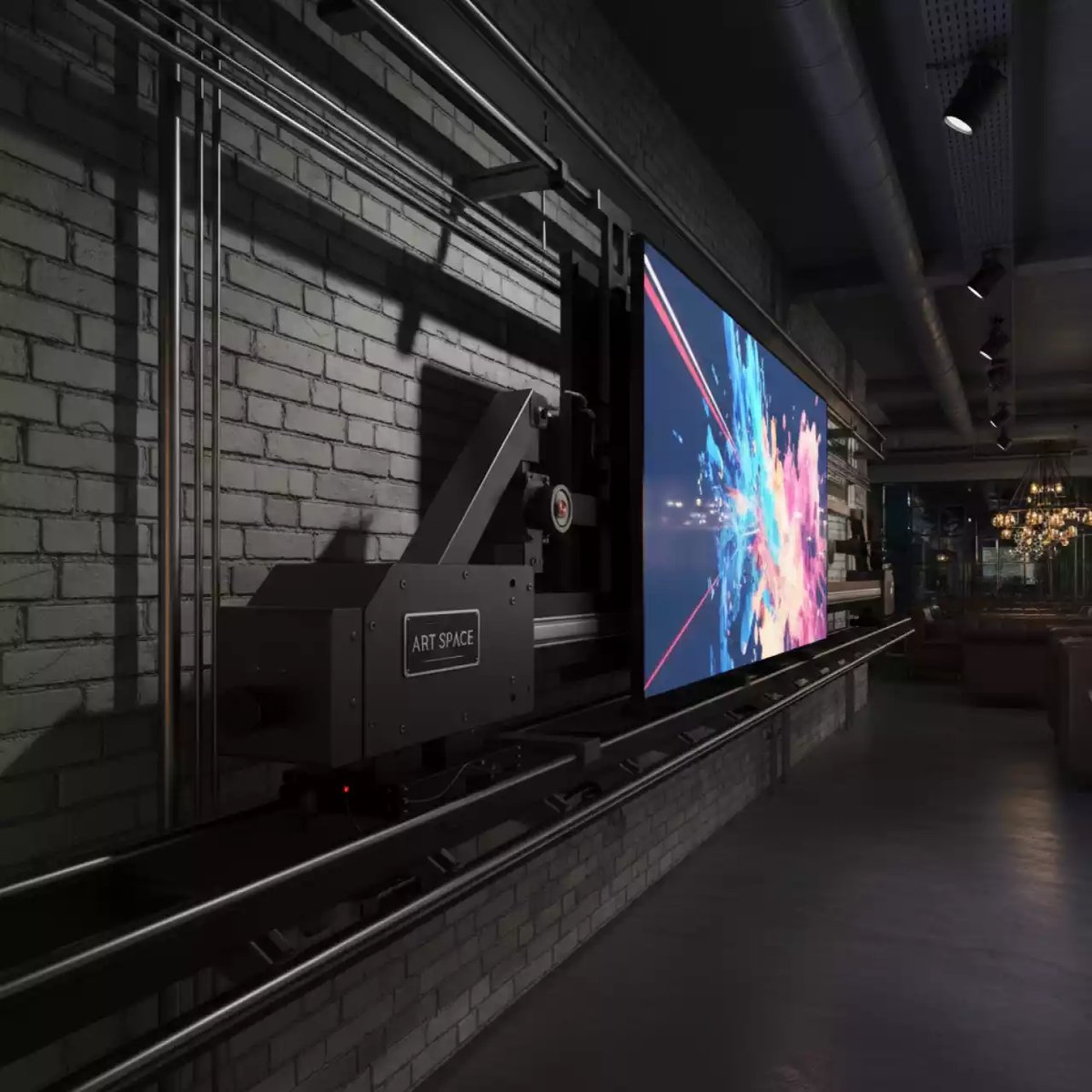 Аренда Рельсовая система PolyGlide Slide МОНО 9 для ЖК ИД 75 94" КР 230 маркер в ресторане «Магадан» — ART SPACE