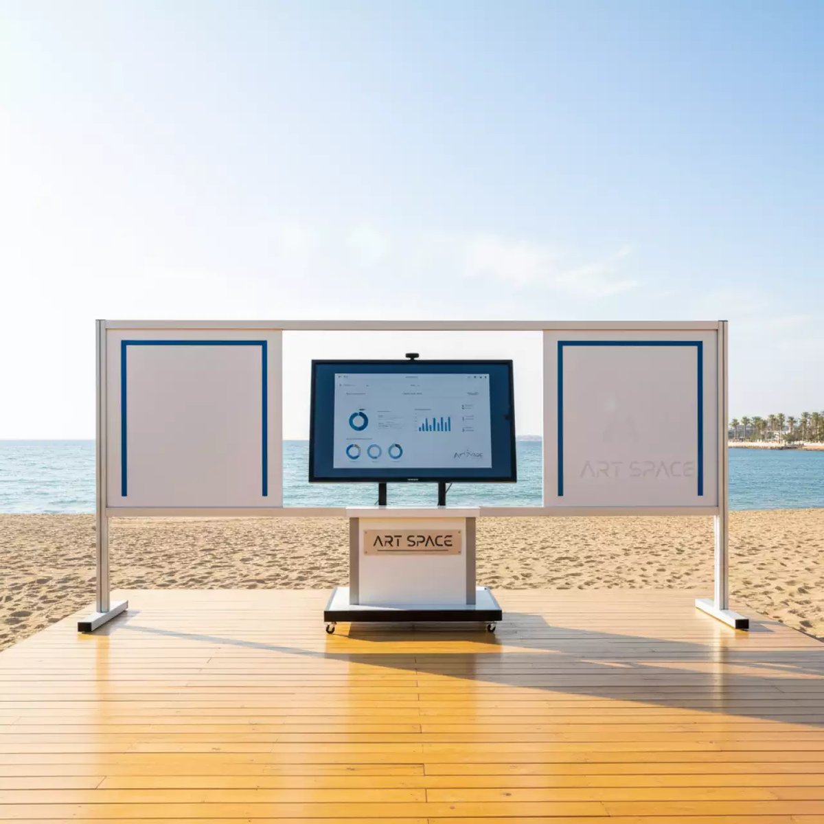 Аренда Рельсовая система с классной доской Interwrite для интерактивной панели 86" IGB1L на пляже «Ривьера» — ART SPACE