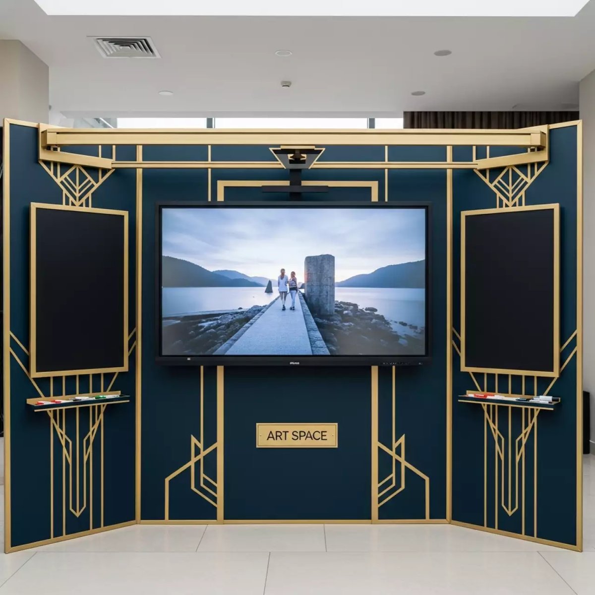 Аренда Рельсовая система Skilo 2 маркерно меловые доски интерактивная панель 75" в отеле «Звездный» — ART SPACE