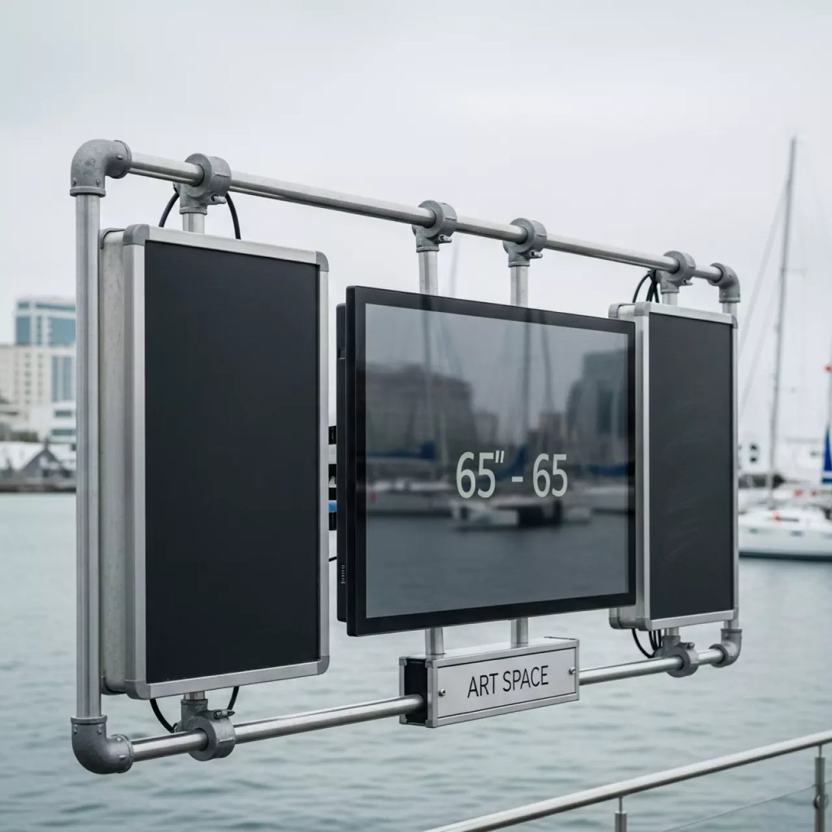 Аренда Рельсовая система Skilo 2 меловые доски интерактивная панель 65" на парусной регате (Сочи) — ART SPACE