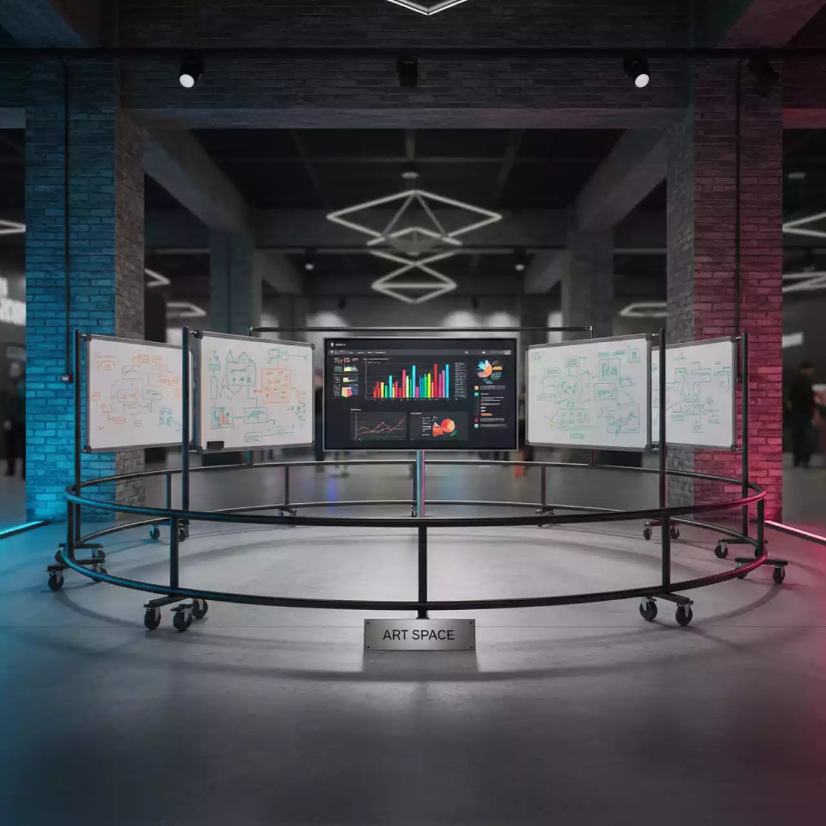 Аренда Рельсовая система Skilo в зале «Чайка» (Морпорт) — ART SPACE