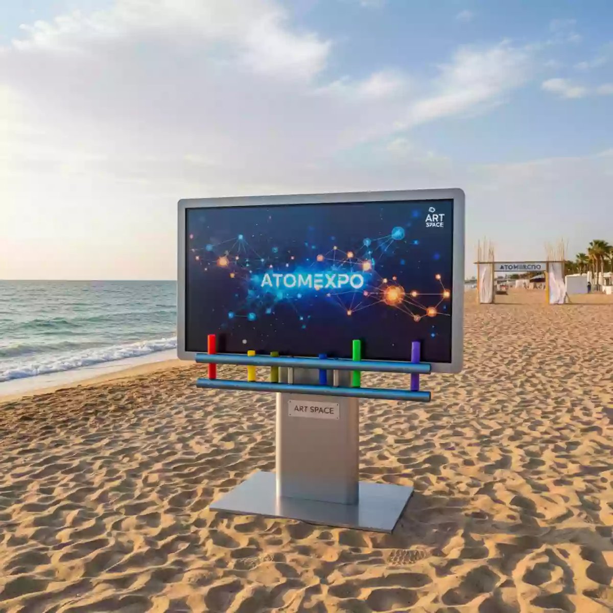 Аренда Рельсовый меловой комплект Skilo с интерактивной доской на пляже «Ривьера» — ART SPACE