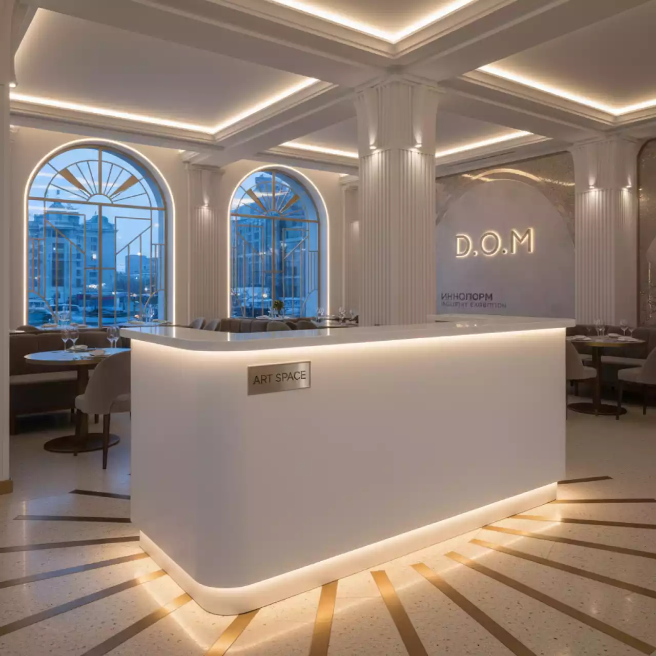 Аренда Ресепшн белый White в ресторане «D.O.M» — ART SPACE
