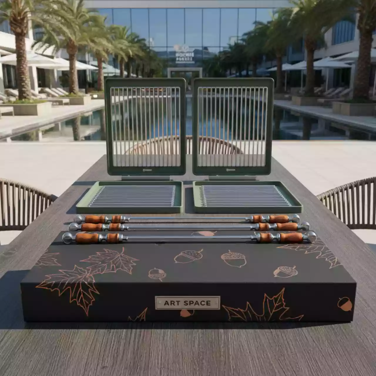 Аренда Решетки шампуры наборы в Radisson Collection Paradise — ART SPACE