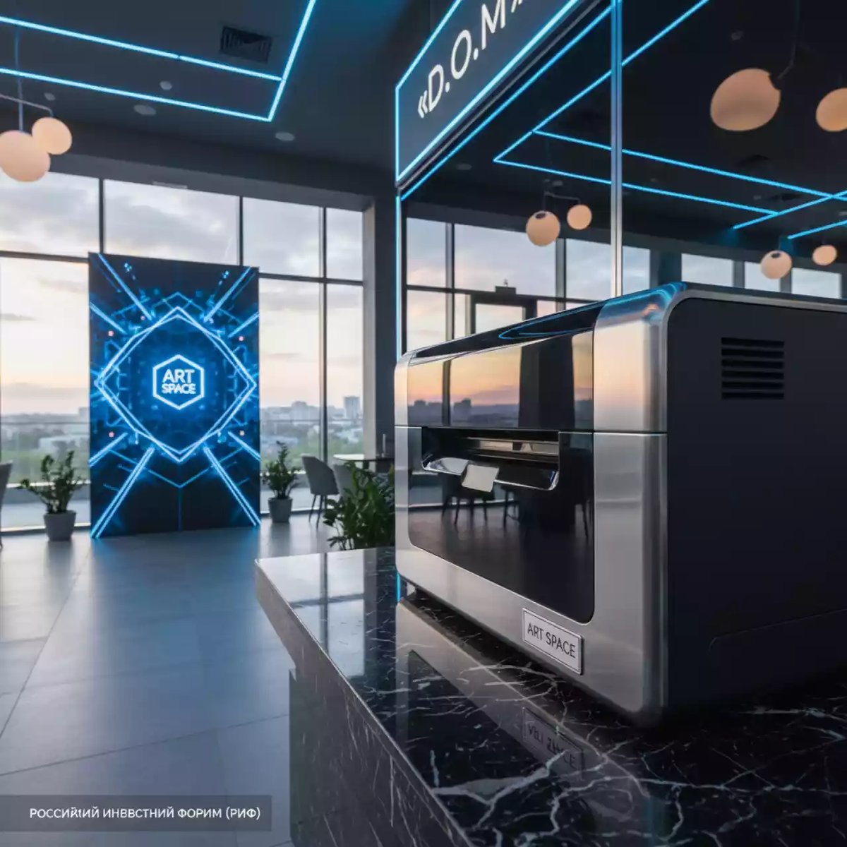 Аренда Ретрансферный принтер двусторонней печати Advent Solid 810D в ресторане «D.O.M» — ART SPACE