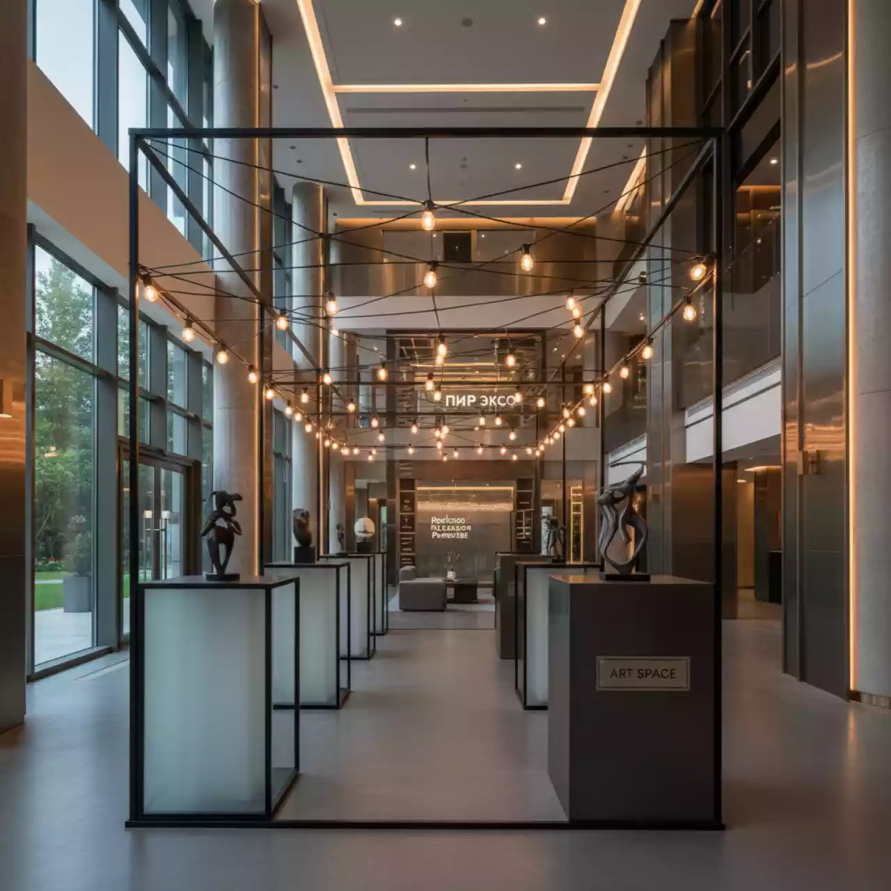 Аренда Ретрогирлянда черная 306 в Radisson Collection Paradise — ART SPACE