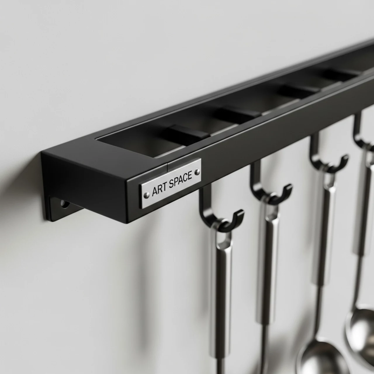 Аренда Рейлинг для кухни 600 мм черный матовый в ресторане «Плакучая Ива» — ART SPACE