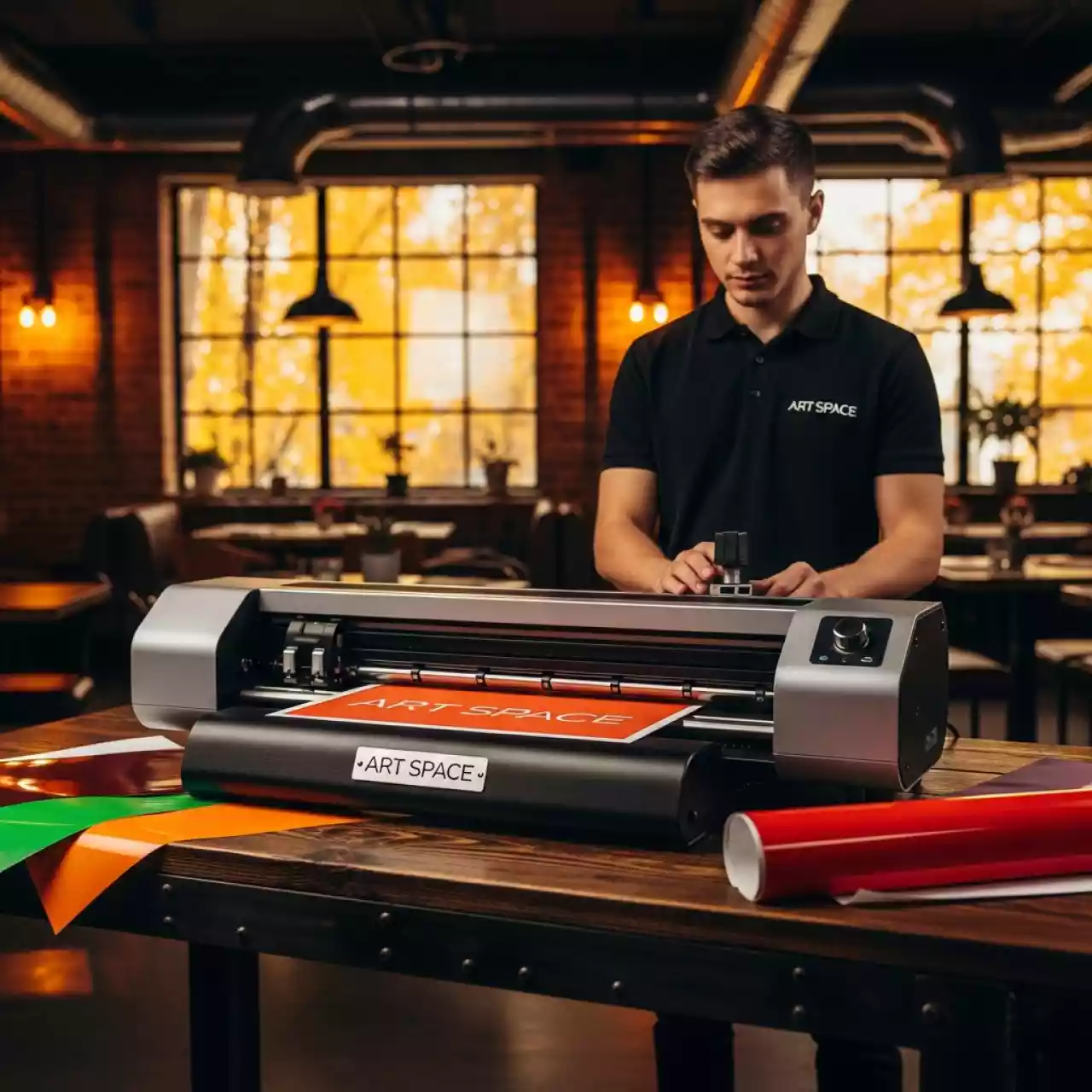 Аренда Режущий плоттер Roland Stika SV 12 в ресторане «Сыроварня» — ART SPACE