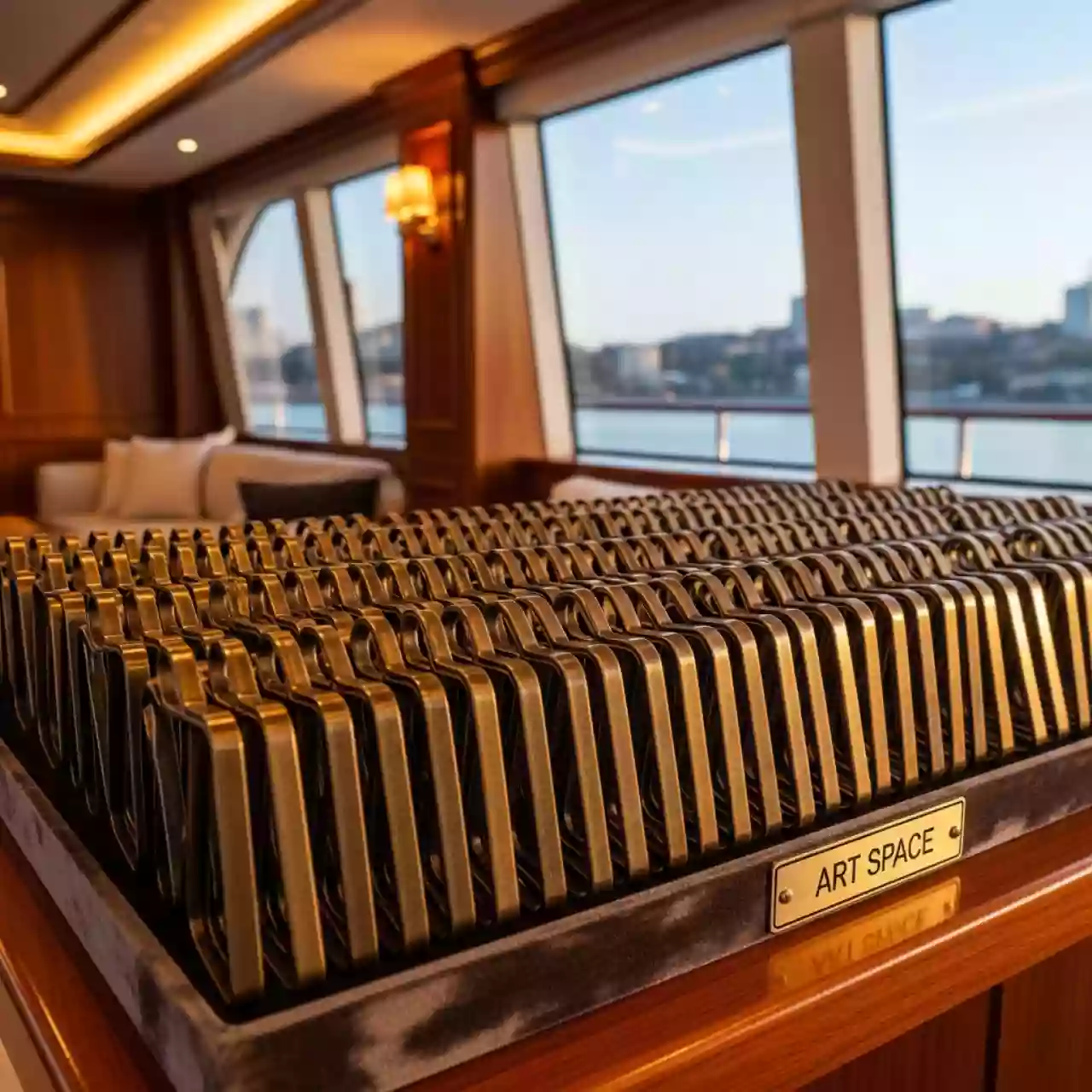 Аренда Ригель для календаря 250 мм 1000 бронзовых на VIP теплоходе (Морпорт Сочи) — ART SPACE