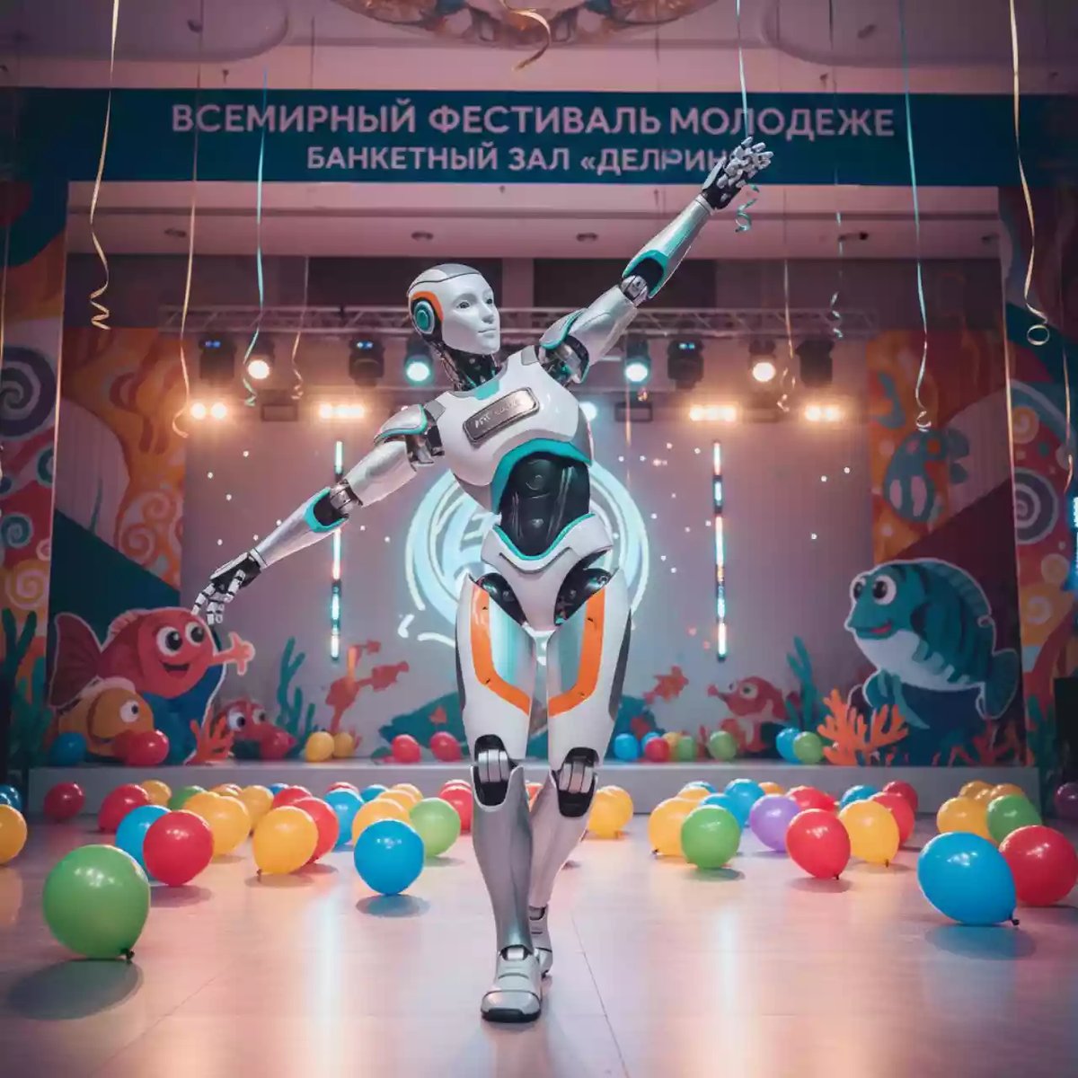 Аренда Робот гуманоид на детский праздник в банкетном зале «Дельфин» — ART SPACE