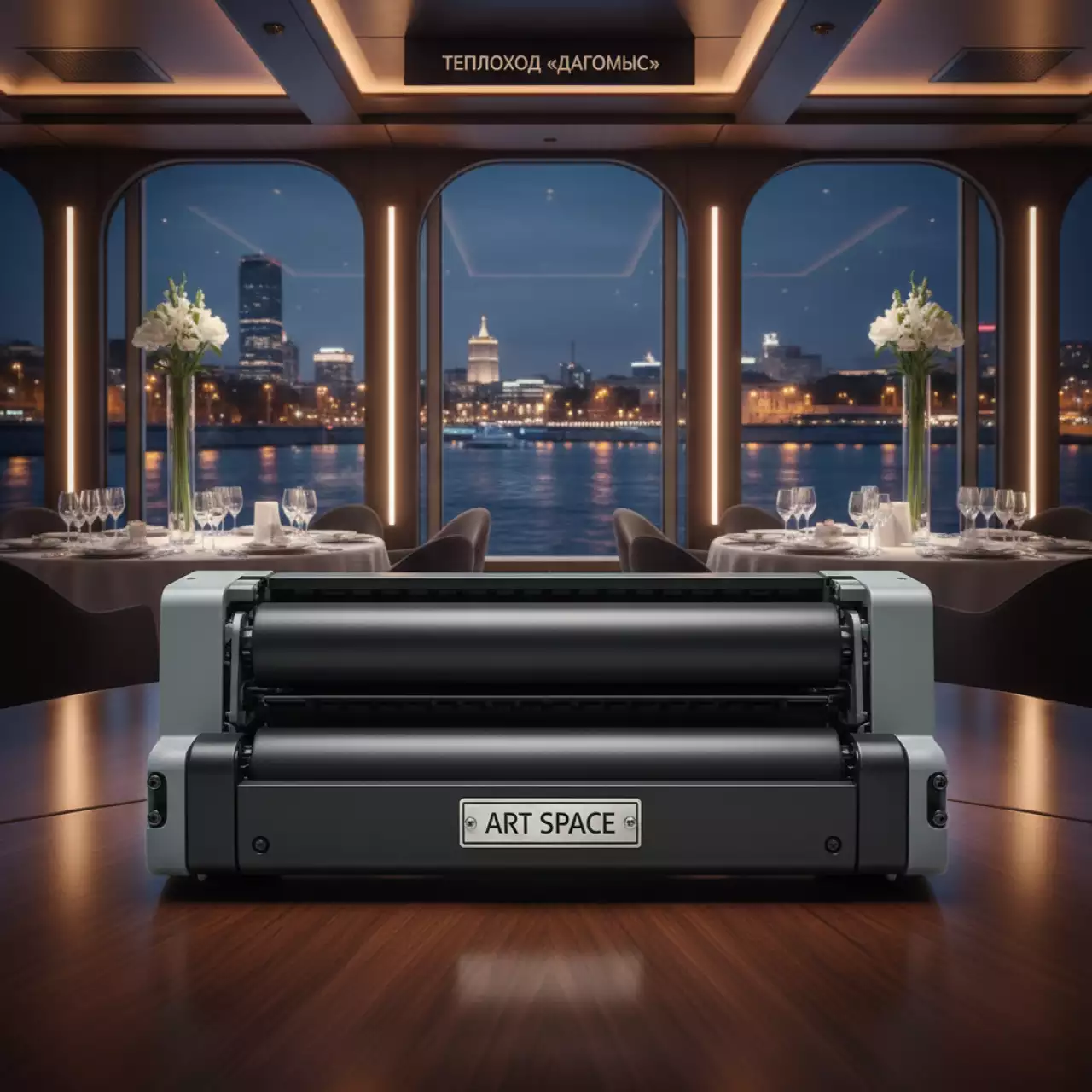 Аренда Ролик Konica Minolta на теплоходе «Дагомыс» — ART SPACE
