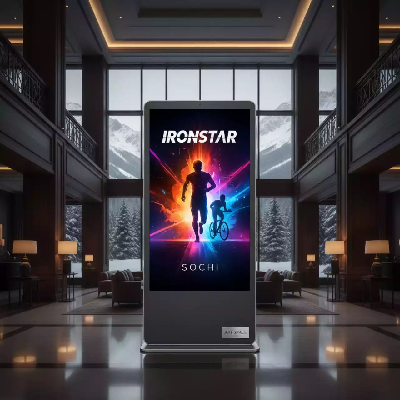 Аренда Роллап светодиодный LED iPoster в Sochi Marriott Krasnaya Polyana — ART SPACE