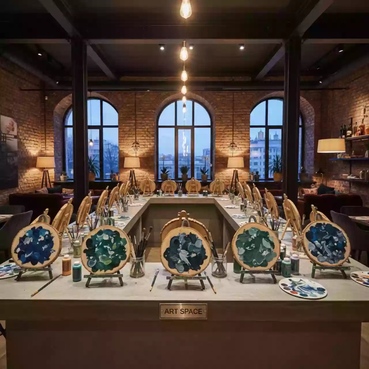 Аренда Роспись на спилах в ресторане «Баран-Рапан» — ART SPACE