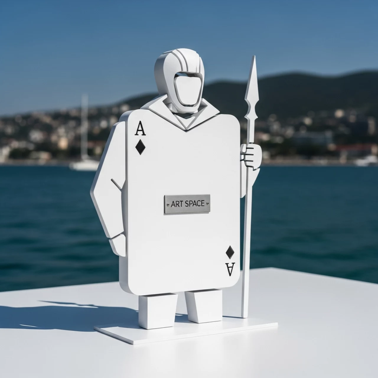 Аренда Ростовая фигура карта стражник белая на парусной регате (Сочи) — ART SPACE