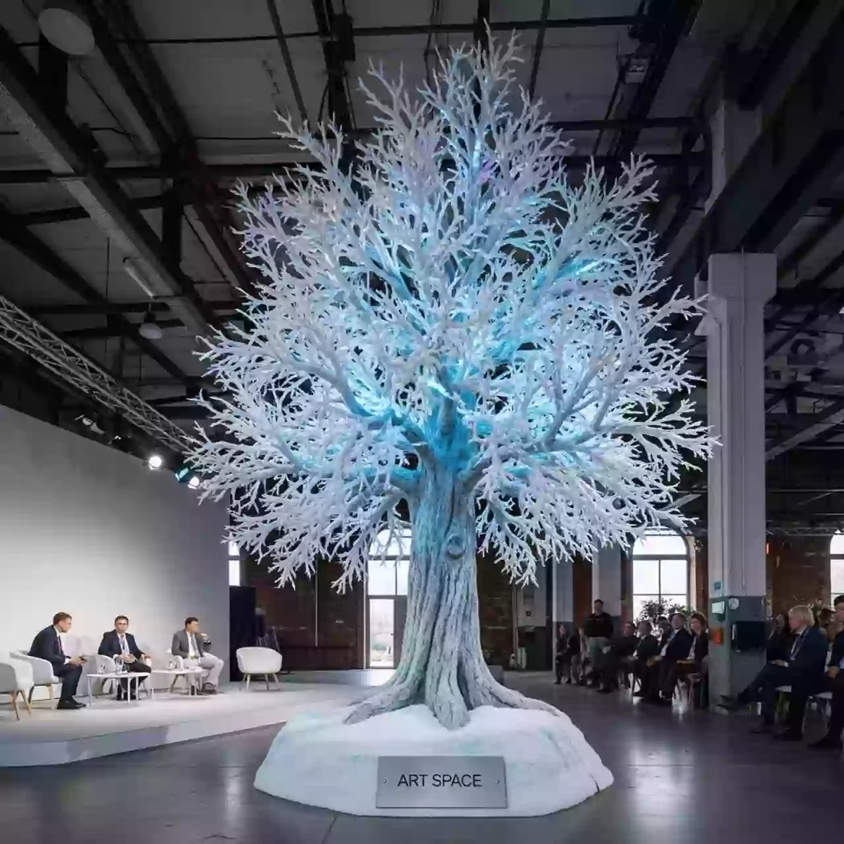 Аренда Ростовая фигура снежное дерево большое в санатории «Металлург» — ART SPACE