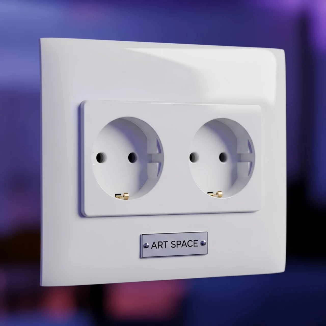 Аренда Розетка двойная с заземлением белая EKF Минск в пляжном комплексе VinoGrad — ART SPACE