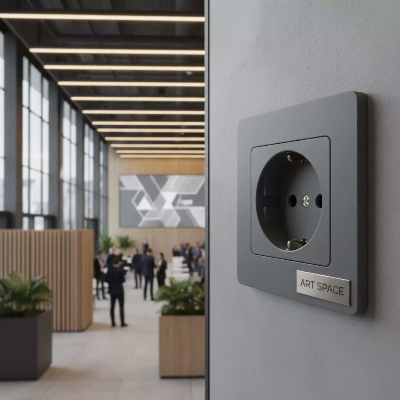 Аренда Розетка IEK Форс с заземлением серая в Bridge Resort — ART SPACE