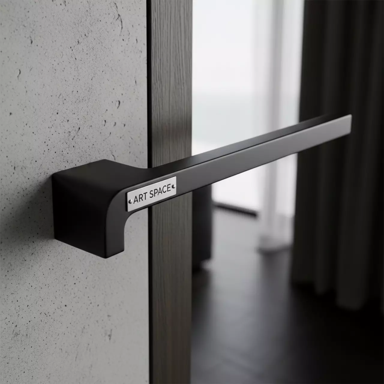 Аренда Ручка мебельная торцевая LIND 128 мм черная матовая на пляже «Маяк» — ART SPACE