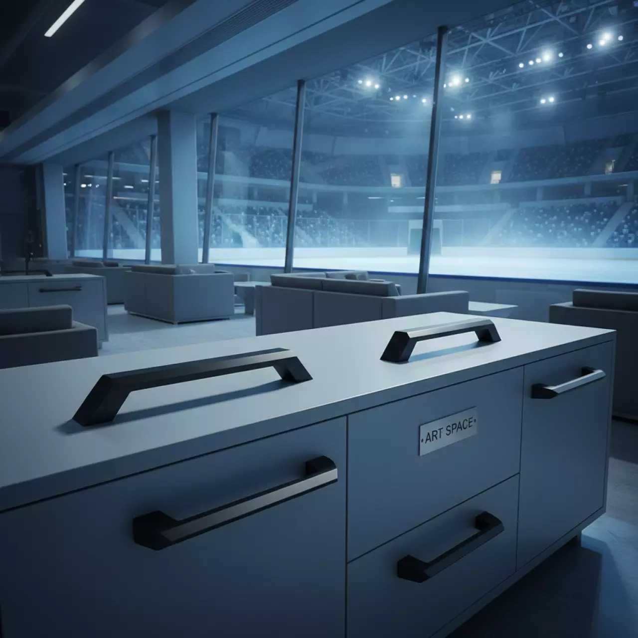 Аренда Ручки мебельные черные в ледовом дворце «Большой» — ART SPACE