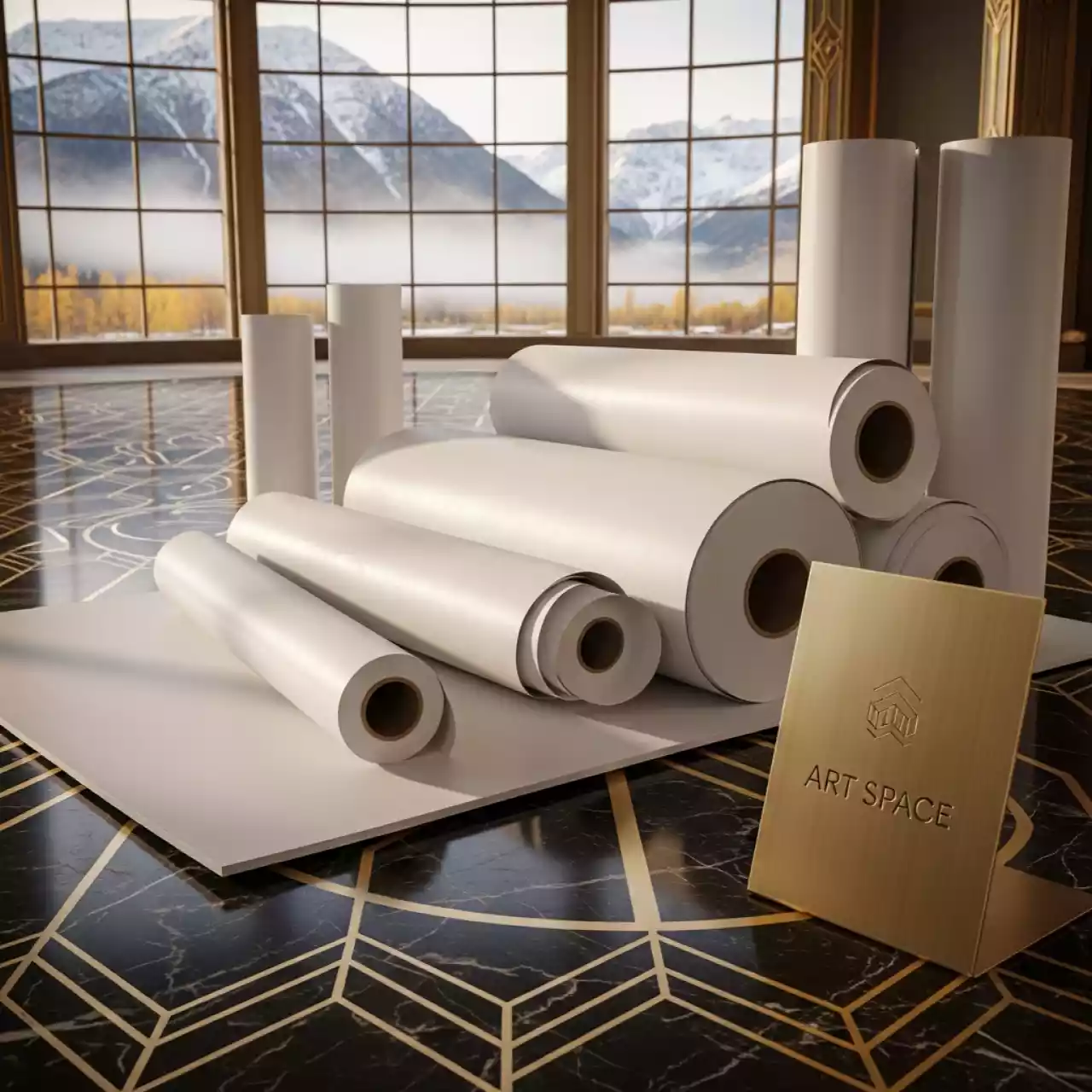 Аренда Рулонная бумага без покрытия Albeo Universal Uncoated Paper 120 г м² 610х30.5 м 6 рулонов в ледовом дворце «Роза Хутор» — ART SPACE