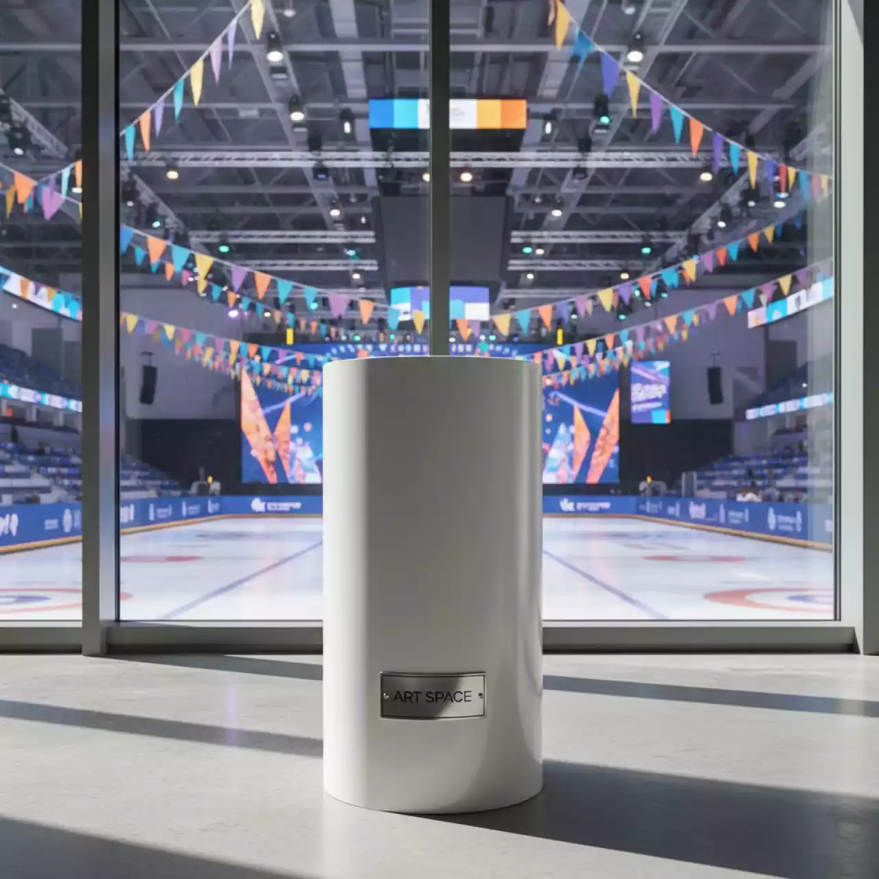 Аренда Рулонная бумага для плоттера Canon Glossy Photo Paper PEFC с покрытием 170 г м² 1067x30 м в Керлинговом центре «Ледяной куб» — ART SPACE