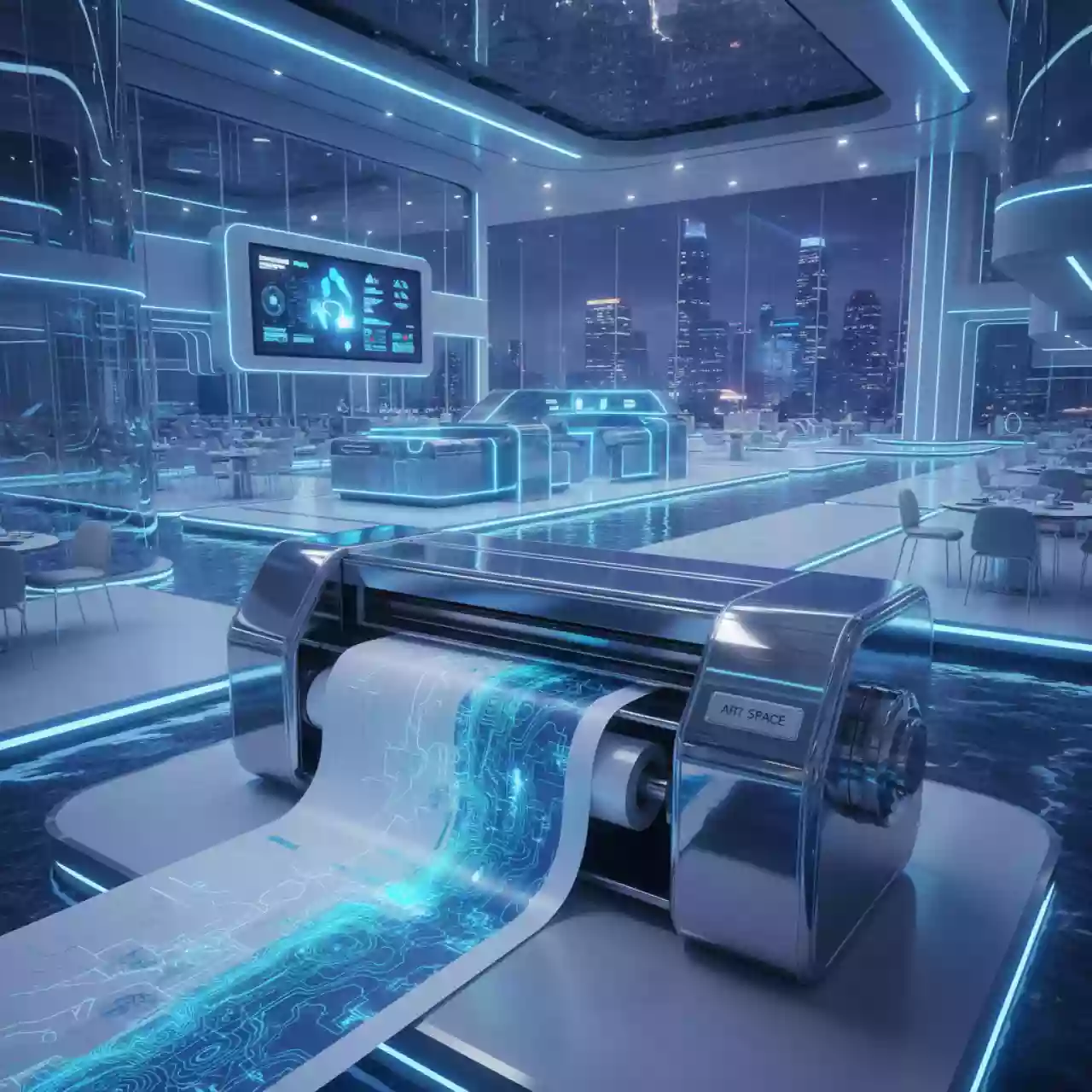 Аренда Рулонная бумага для плоттера с покрытием HP Universal Coated Paper 90 м² 610х45,7 м 50,8 мм в ресторане «Voda» — ART SPACE