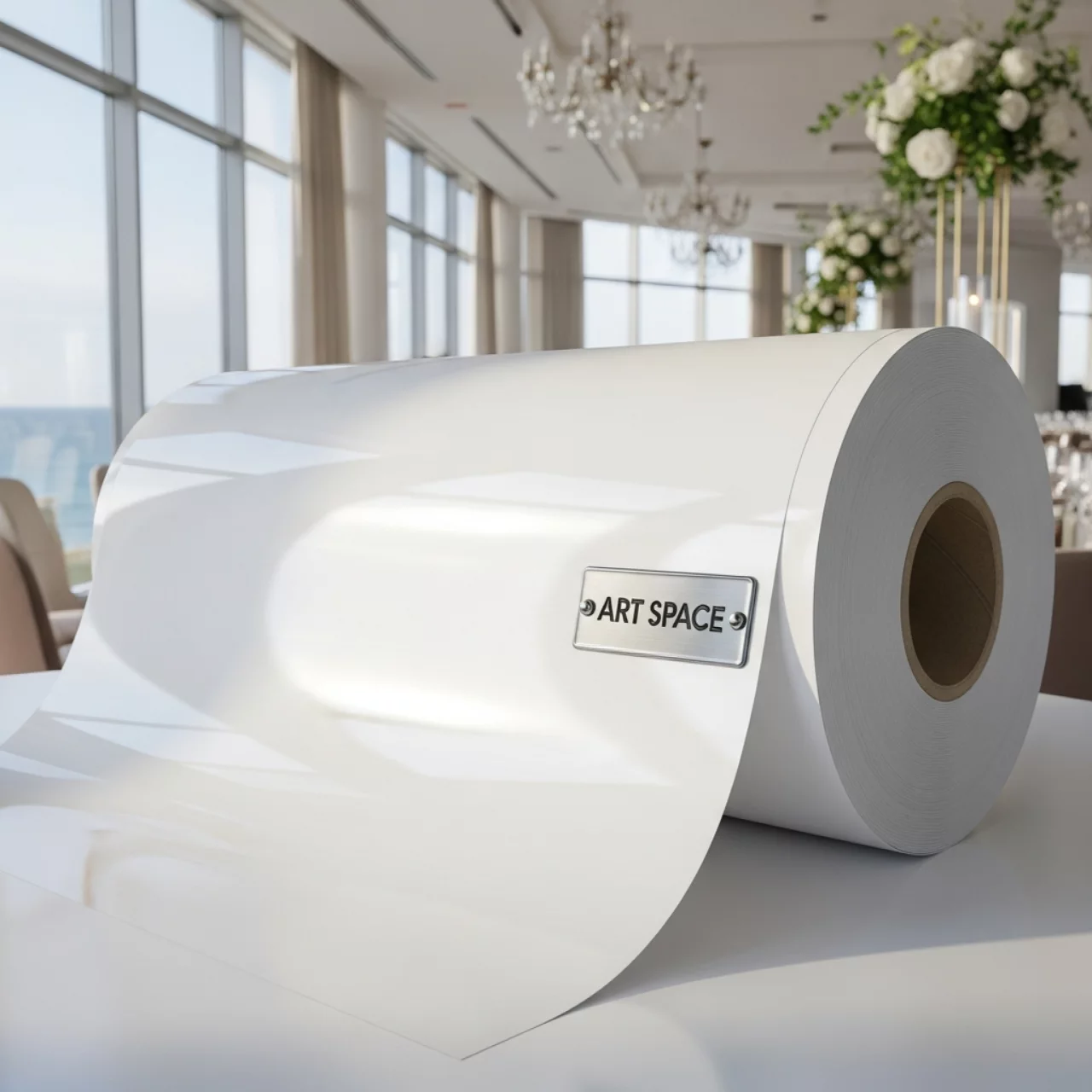 Аренда Рулонная пленка для печати Saviar 100 мкм белая глянцевая 1,27x50 м в банкетном зале «Дельфин» — ART SPACE