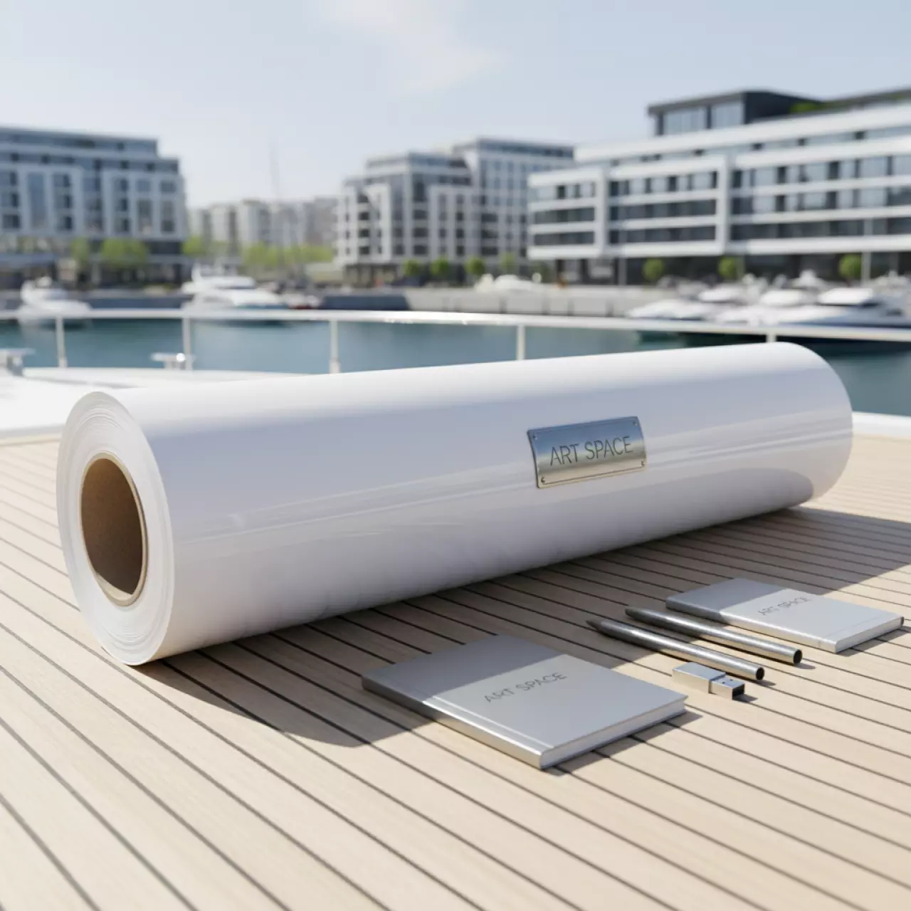 Аренда Рулонная пленка для печати Saviar с легкосъемным клеем 100 мкм белая глянцевая 1,37x50 м на VIP-яхте (Имеретинский порт) — ART SPACE