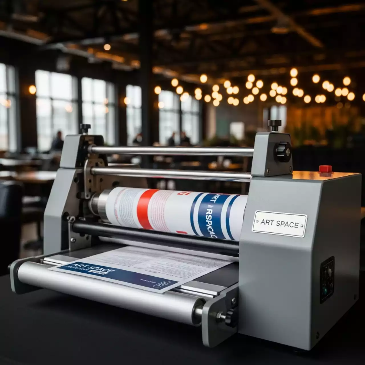 Аренда Рулонный ламинатор GMP Surelam PRO K 380 D в ресторане «Плакучая Ива» — ART SPACE