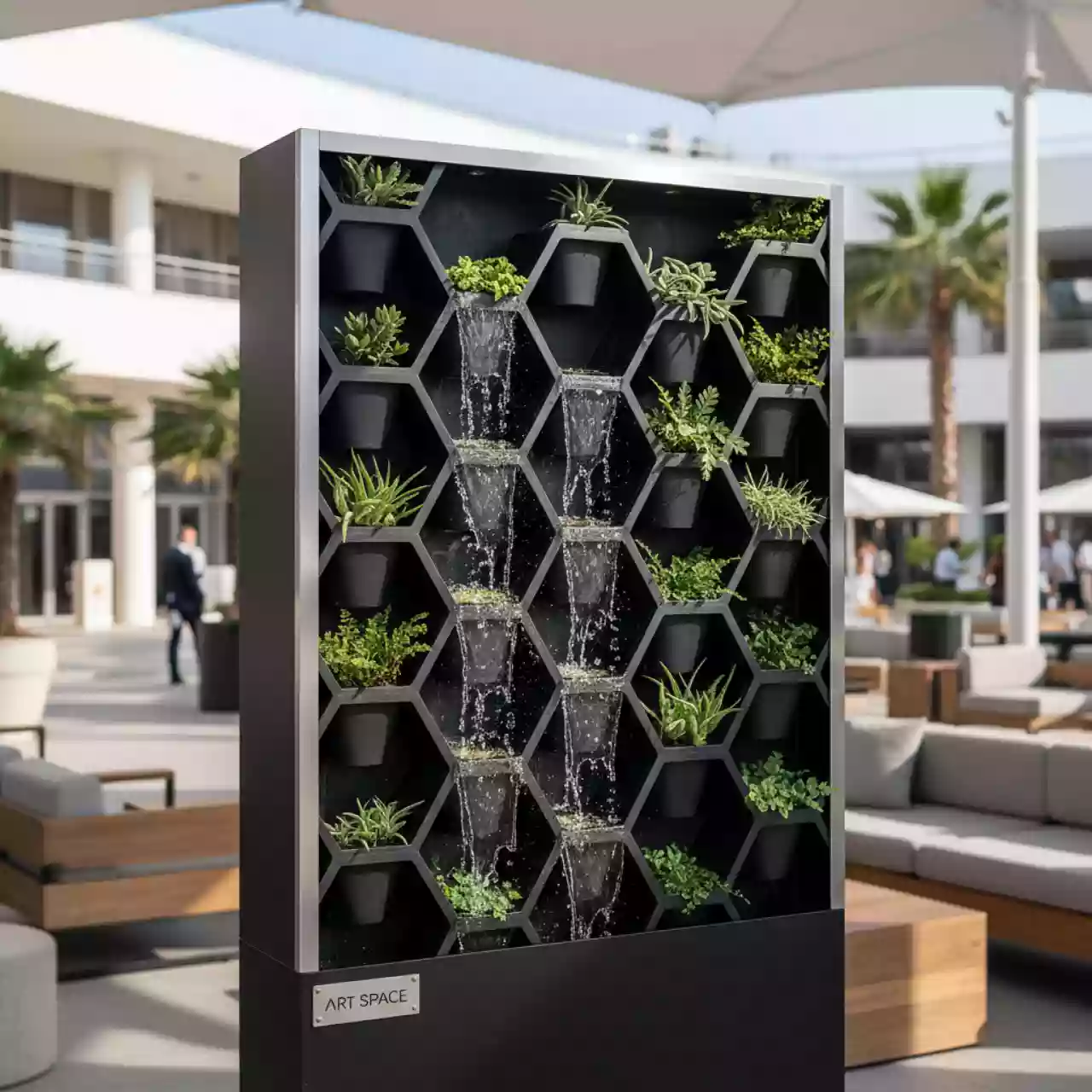 Аренда Сад вертикальный MINI CASCADE IO1W200 S433 чёрный в санатории «Сочи» — ART SPACE