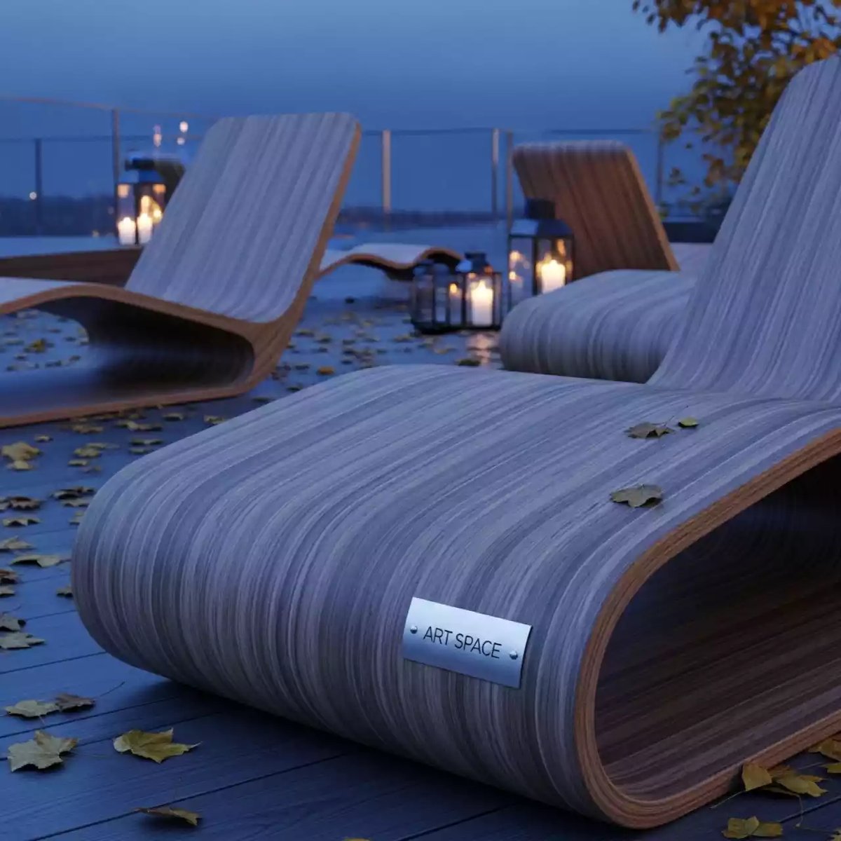 Аренда Садовая мебель из дерева Mali lounge в ресторане «Магадан» — ART SPACE