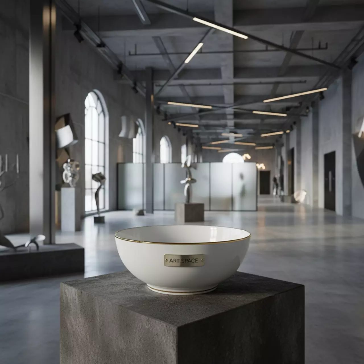 Аренда Салатник Беладонна белый с золотой каймой D 10,5 см H 6 см в отеле Hyatt Regency Sochi — ART SPACE