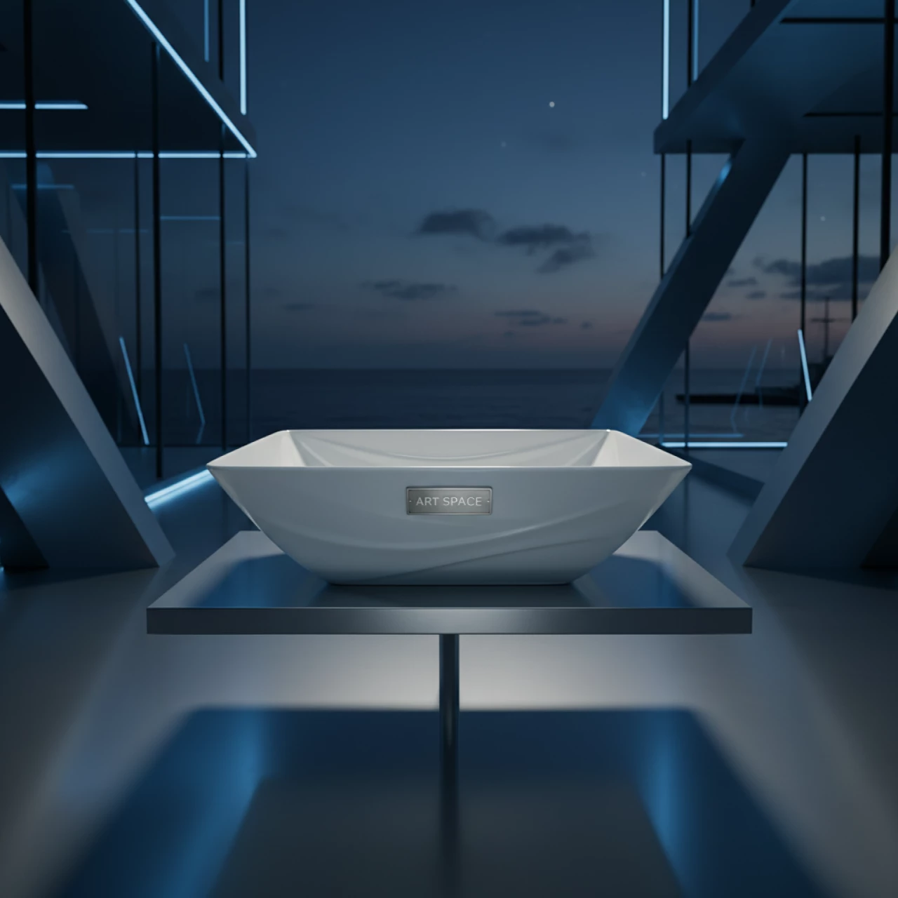 Аренда Салатник Chan Wave Quadro квадратный 200 мм 1100 мл на территории Морпорта Сочи — ART SPACE