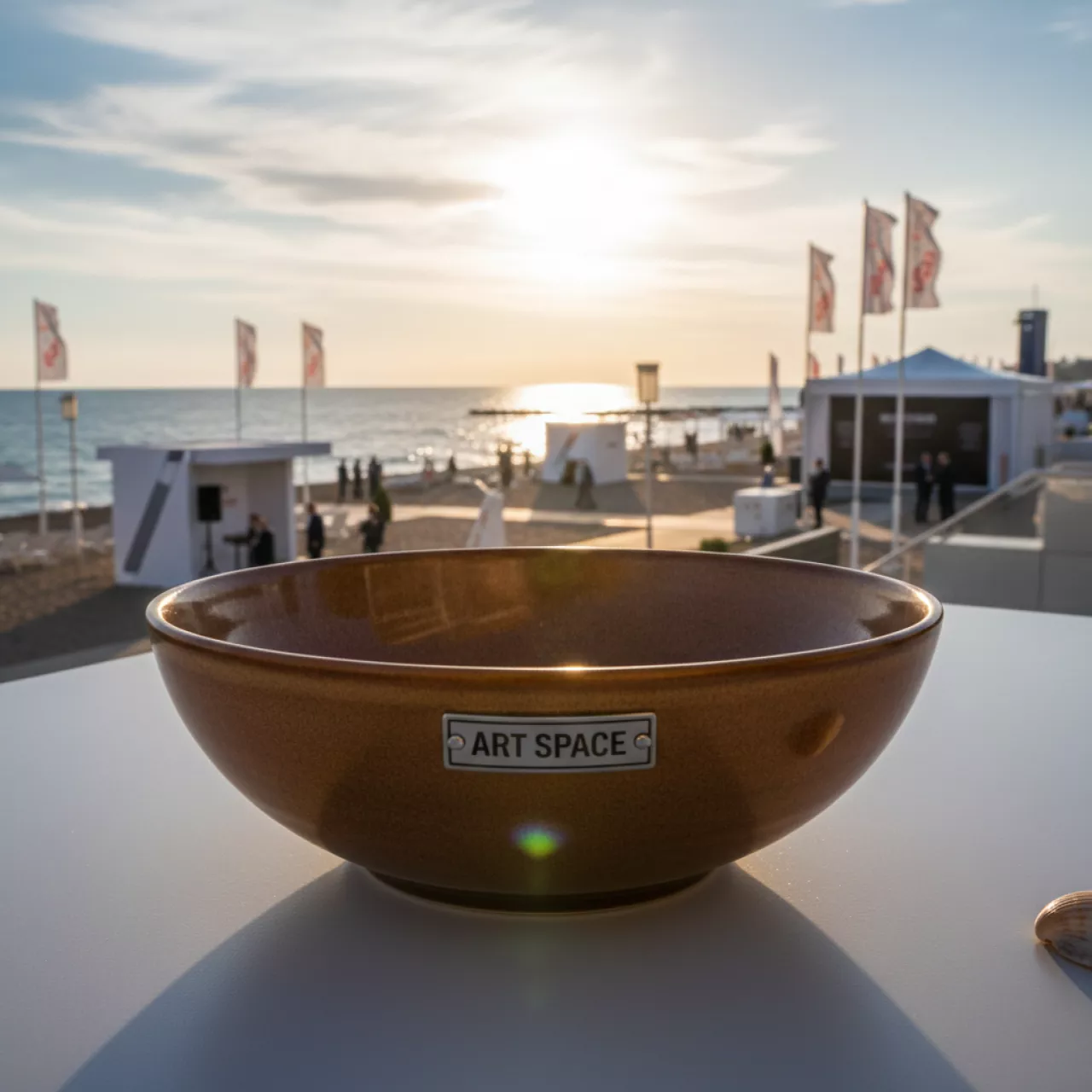 Аренда Салатник Элит Апач коричневый диаметр 210 мм высота 81 мм 1150 мл на пляже «Мандарин» — ART SPACE