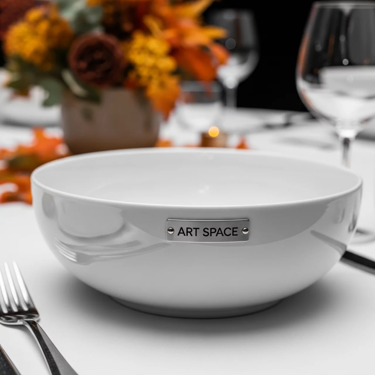 Аренда Салатник Элит Келевра белый диаметр 240 мм высота 55 мм в Panorama by Mercure — ART SPACE