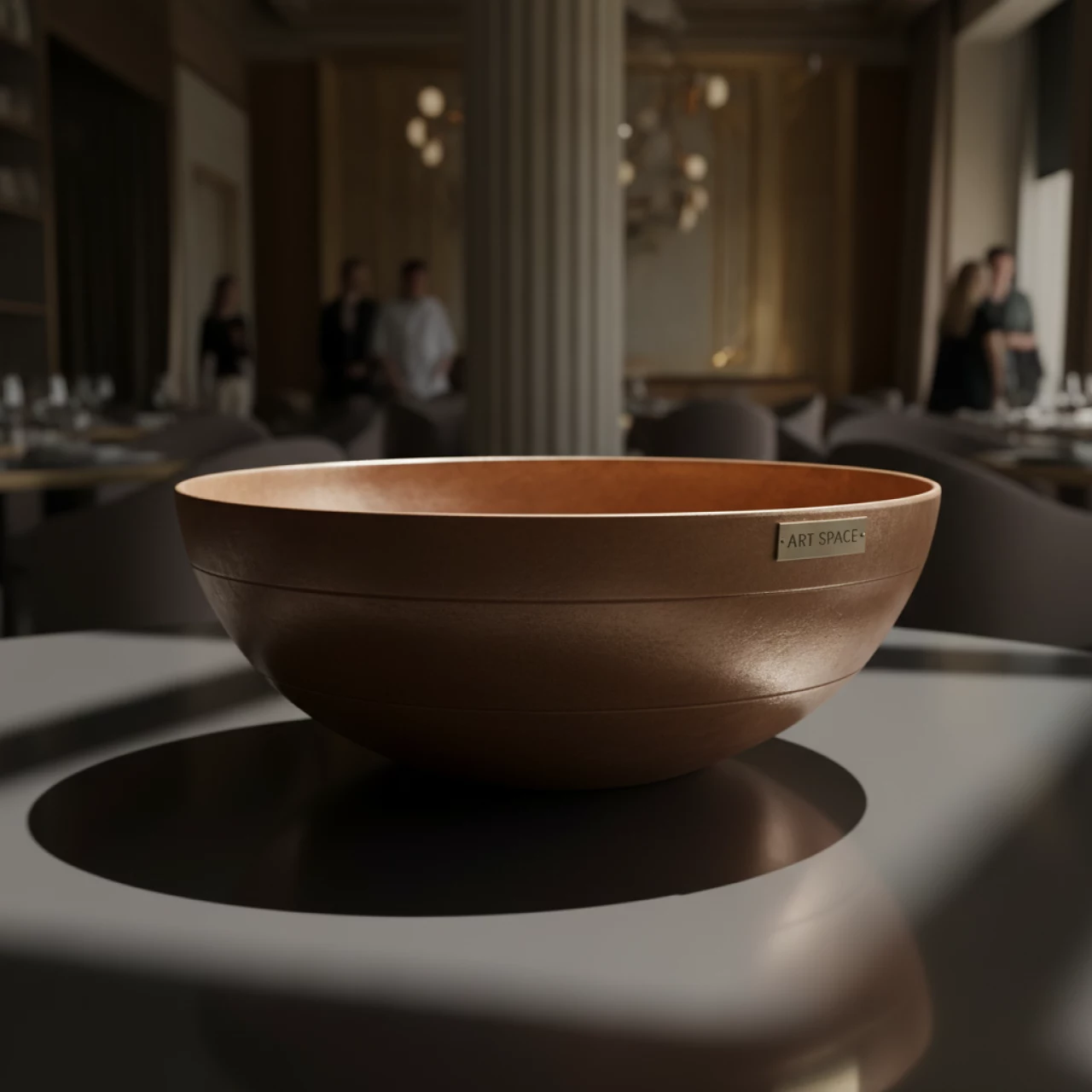 Аренда Салатник Элит Кенго коричневый 300х75 мм в ресторане «Баран-Рапан» — ART SPACE