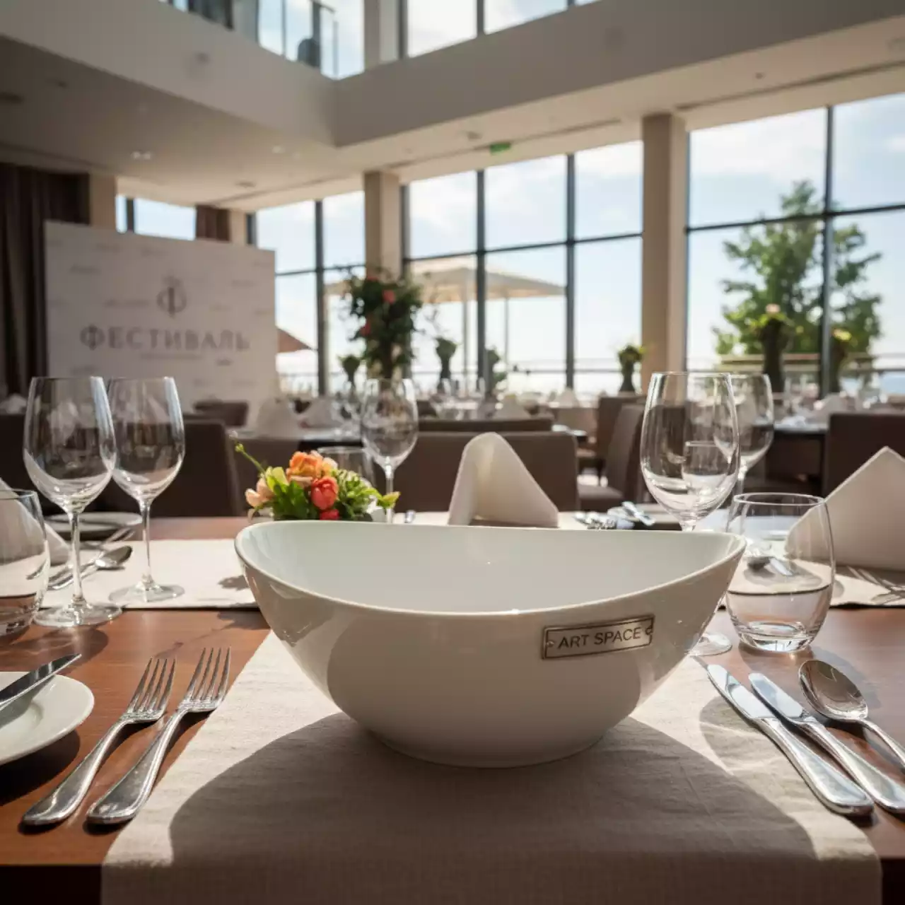 Аренда Салатник Капля фарфор 1300 мл H55 L233 B290 мм в Cosmos Sochi Hotel — ART SPACE