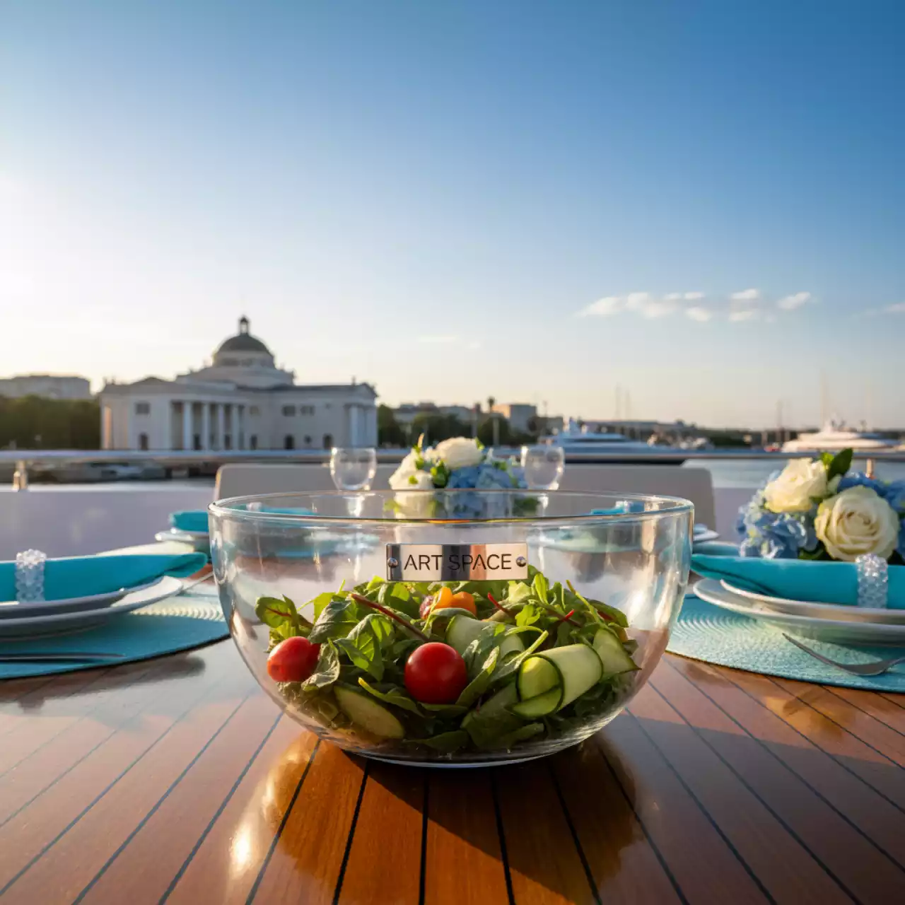Аренда Салатник круглый 24,5 см высота 9,5 см объем 2,5 л на VIP теплоходе (Морпорт Сочи) — ART SPACE