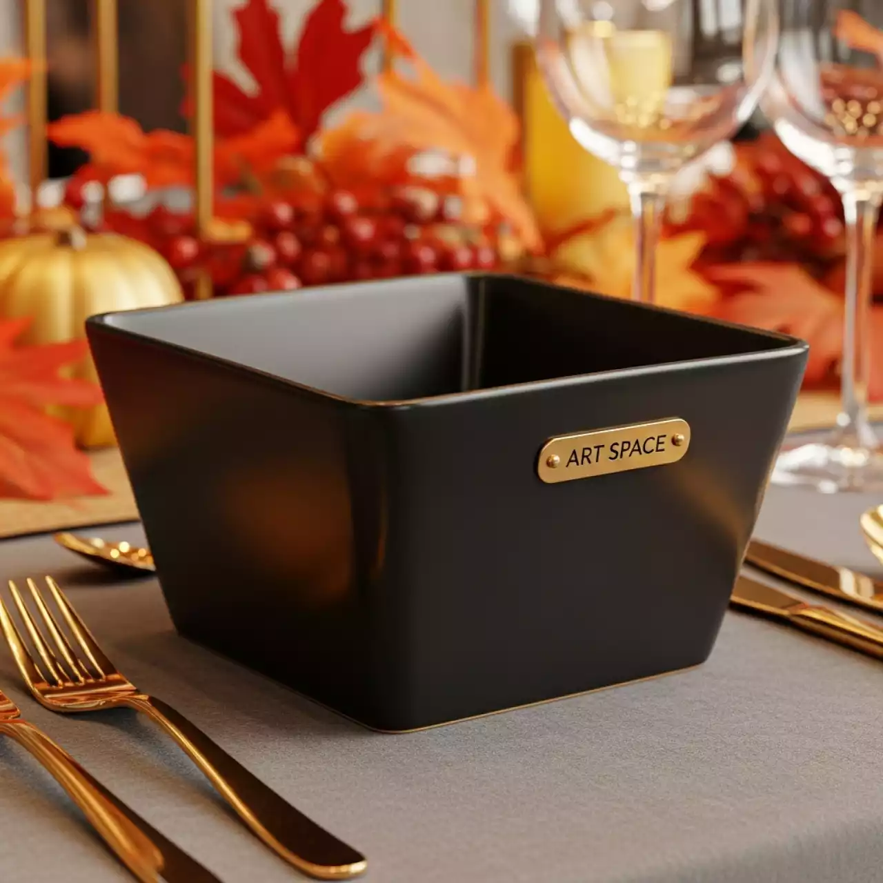 Аренда Салатник квадратный черный 200 мл 100 мм в Novotel Resort — ART SPACE