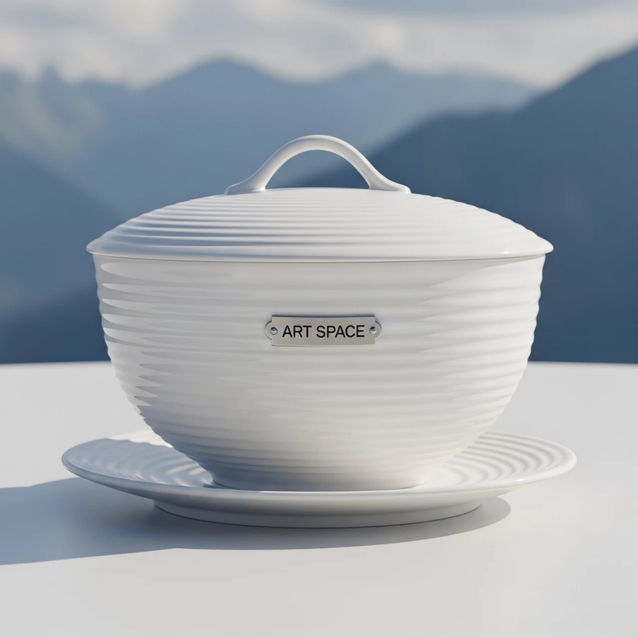 Аренда Салатник Сатурн с крышкой фарфор 350 мл диаметр 18 см высота 5 см на курорте «Газпром» (Альпика) — ART SPACE