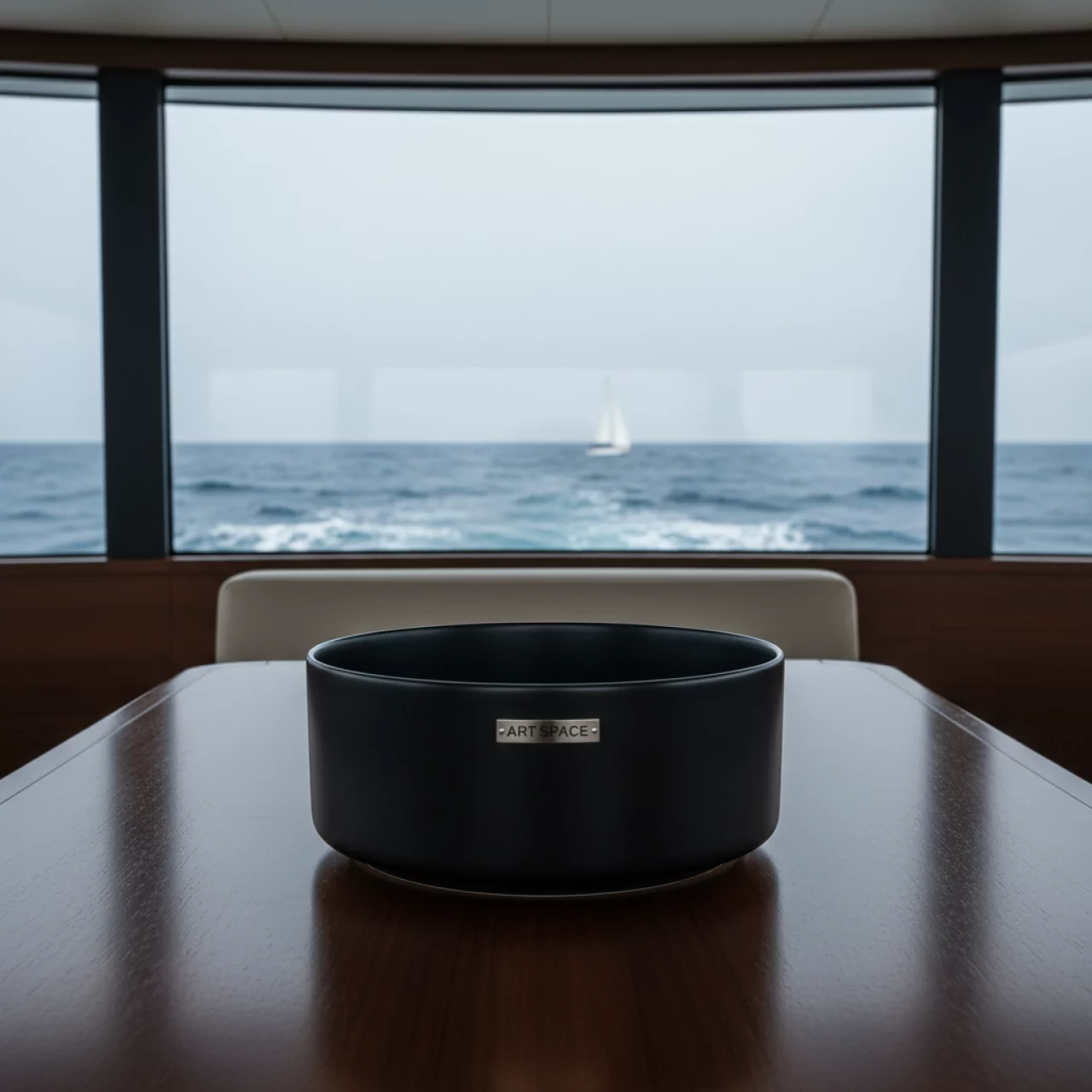 Аренда Салатник Шейд керамика 1 л D 225 мм H 60 мм черный на парусной регате (Сочи) — ART SPACE