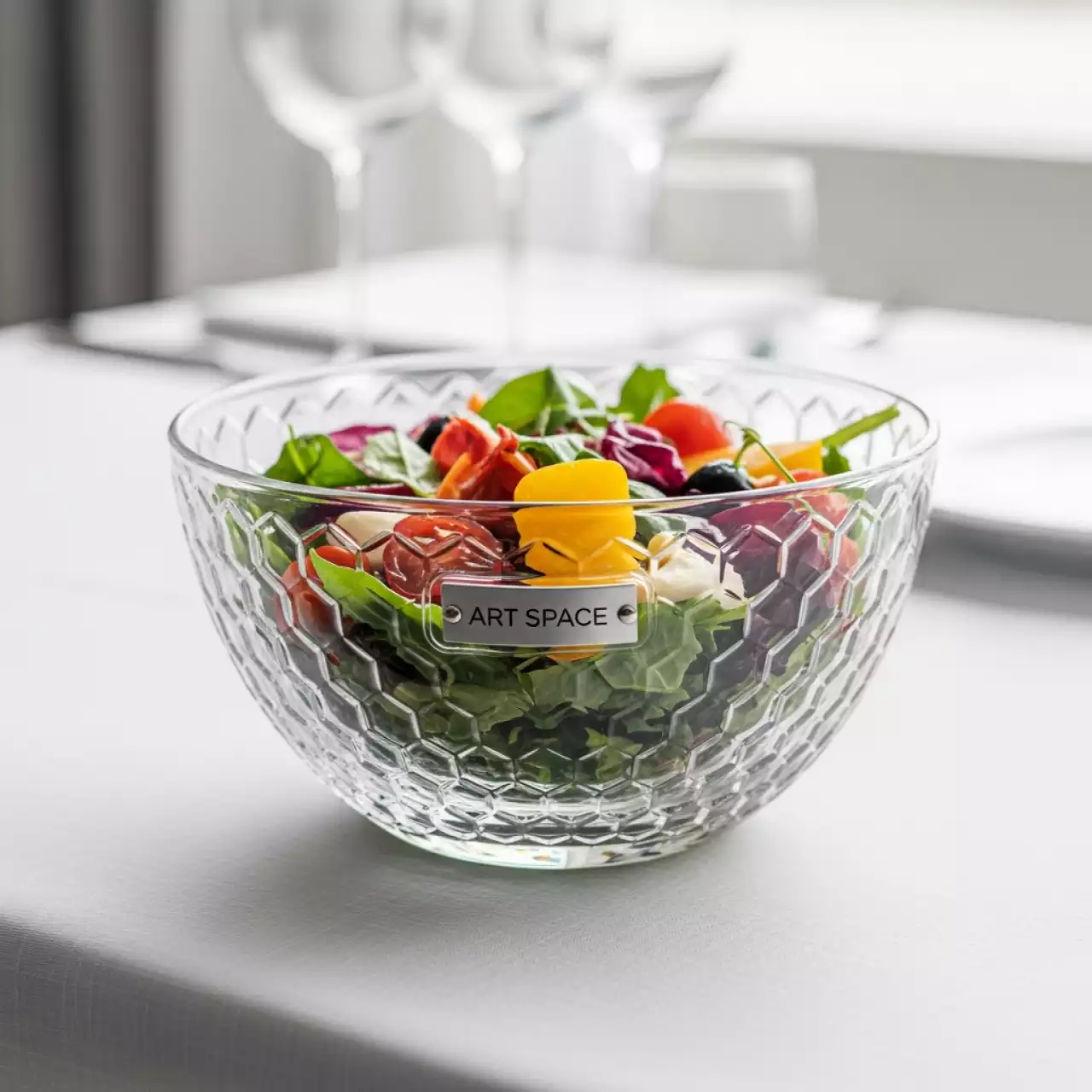 Аренда Салатник стеклянный Хани 1100 мл диаметр 200 мм на вилле «Анна» — ART SPACE
