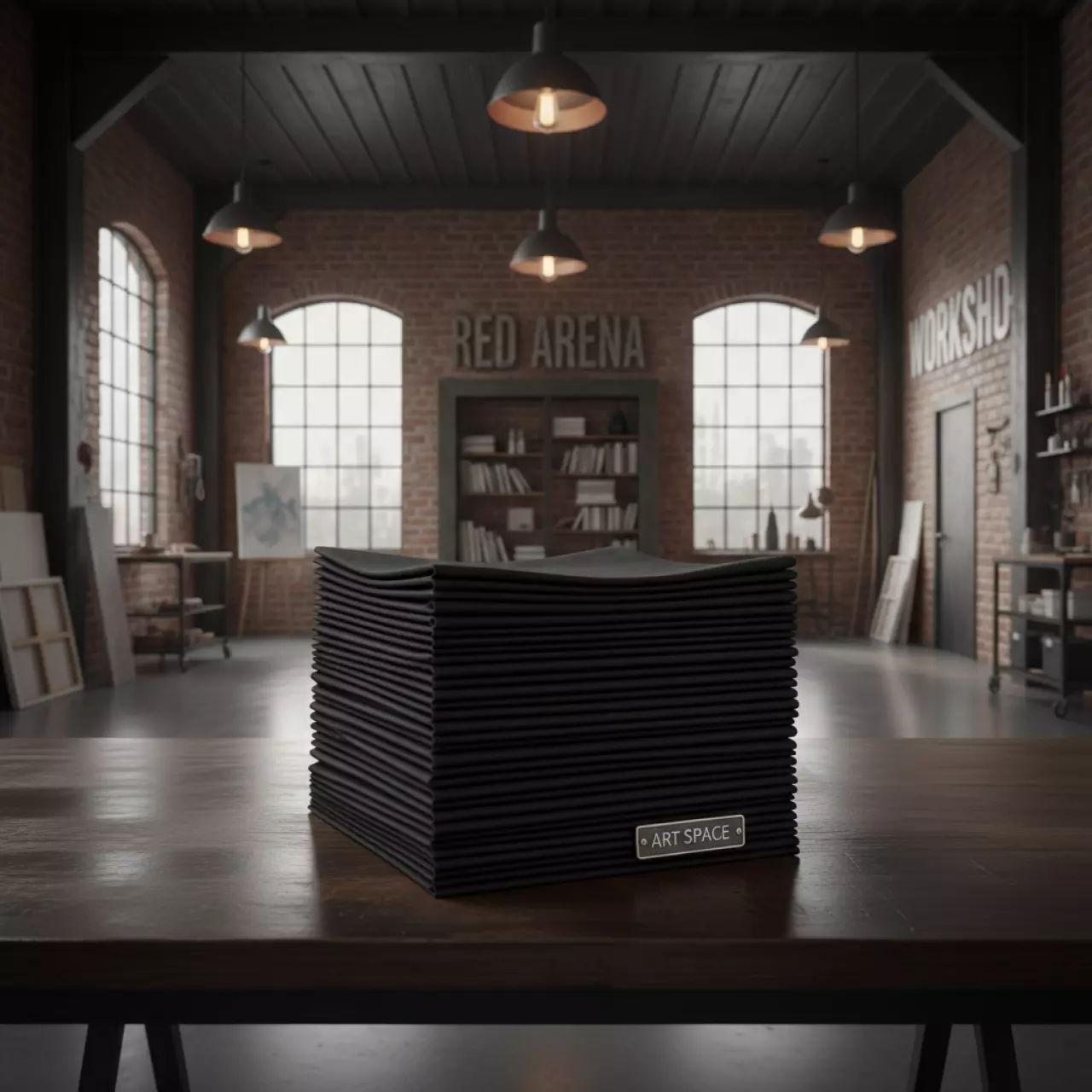 Аренда Салфетка банкетная Габардин черная в Red Arena — ART SPACE