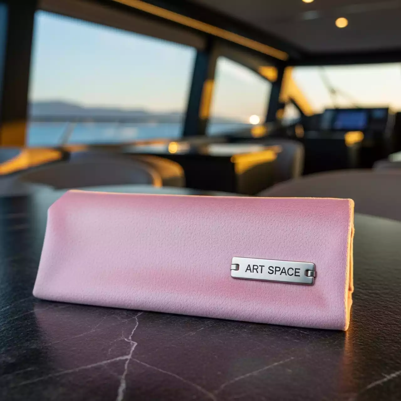 Аренда Салфетка бархатная матовая Альт нежно розовая на VIP теплоходе (Морпорт Сочи) — ART SPACE
