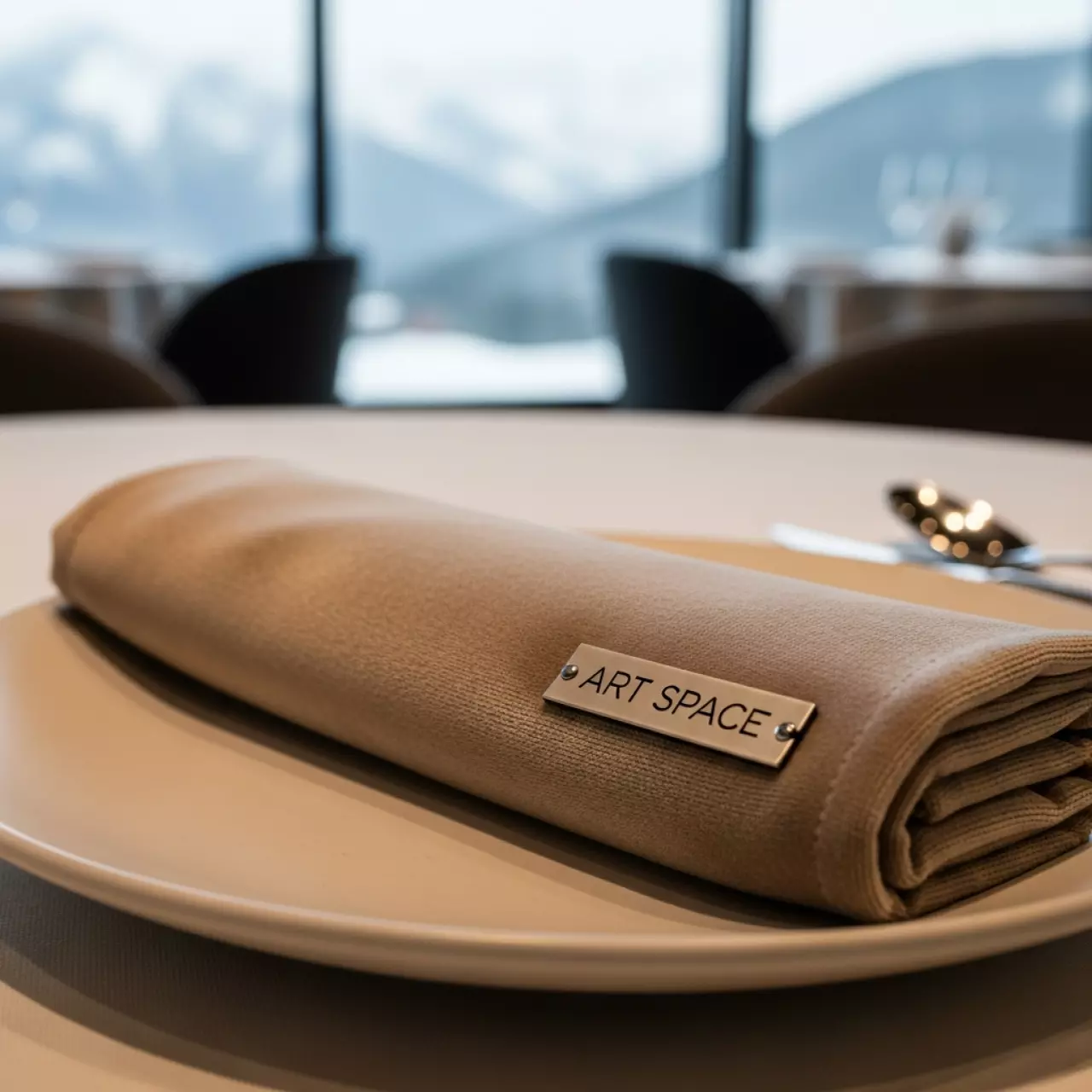 Аренда Салфетка бархатная матовая Ларго бежевая в Golden Tulip Rosa Khutor — ART SPACE