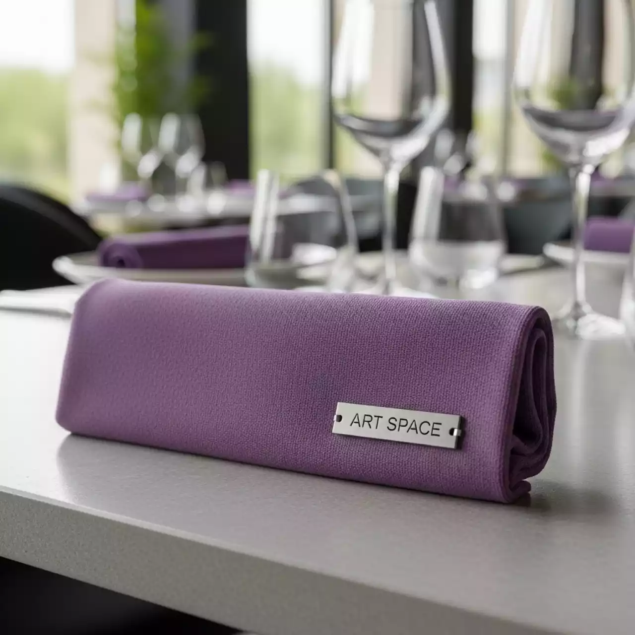 Аренда Салфетка бархатная матовая Ларго вересковая в ресторане «Магеллан» — ART SPACE