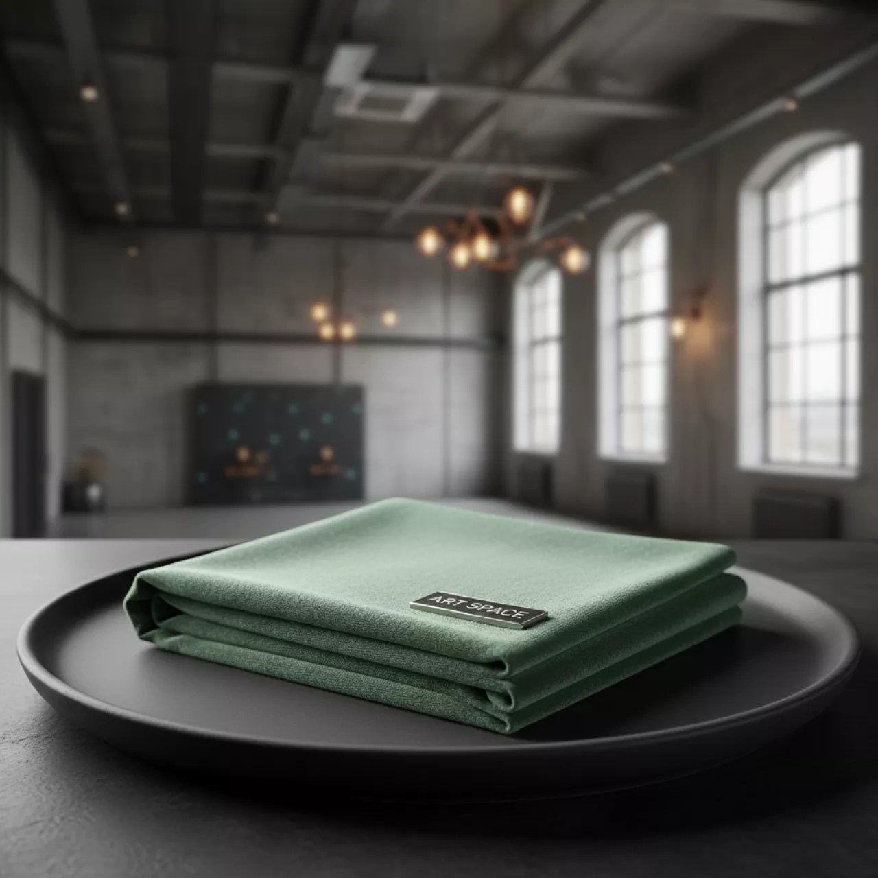 Аренда Салфетка бархатная пыльно зелёная в Radisson Blu Resort & Congress Centre — ART SPACE