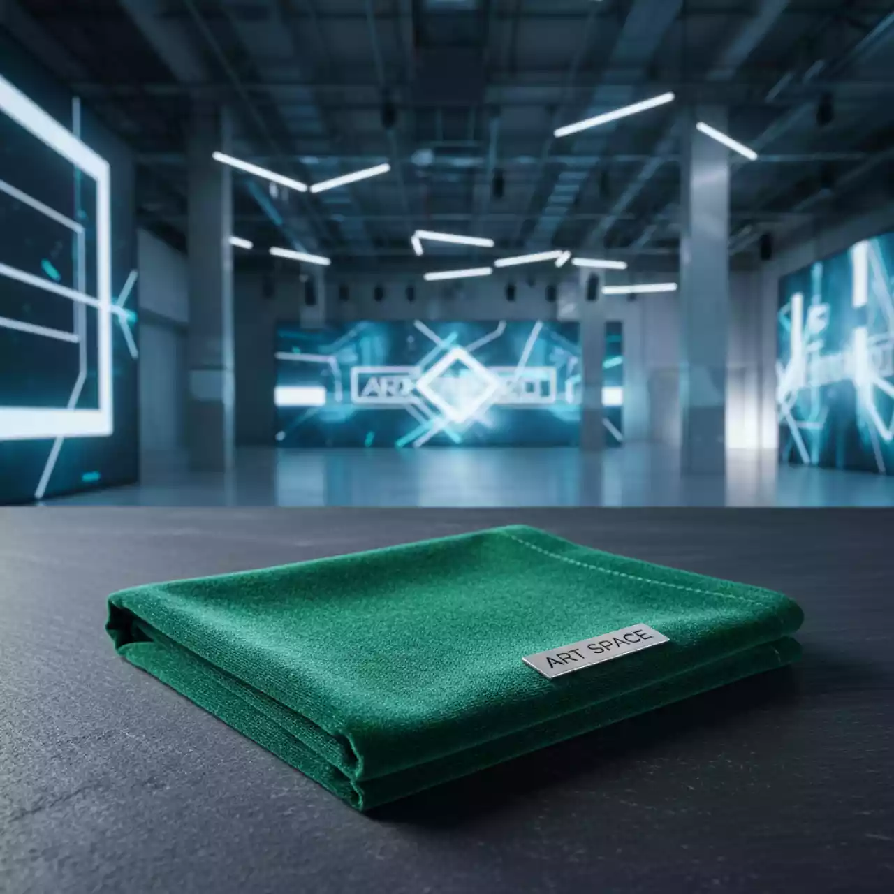 Аренда Салфетка бархатная зеленая Илер в Omega Sirius — ART SPACE