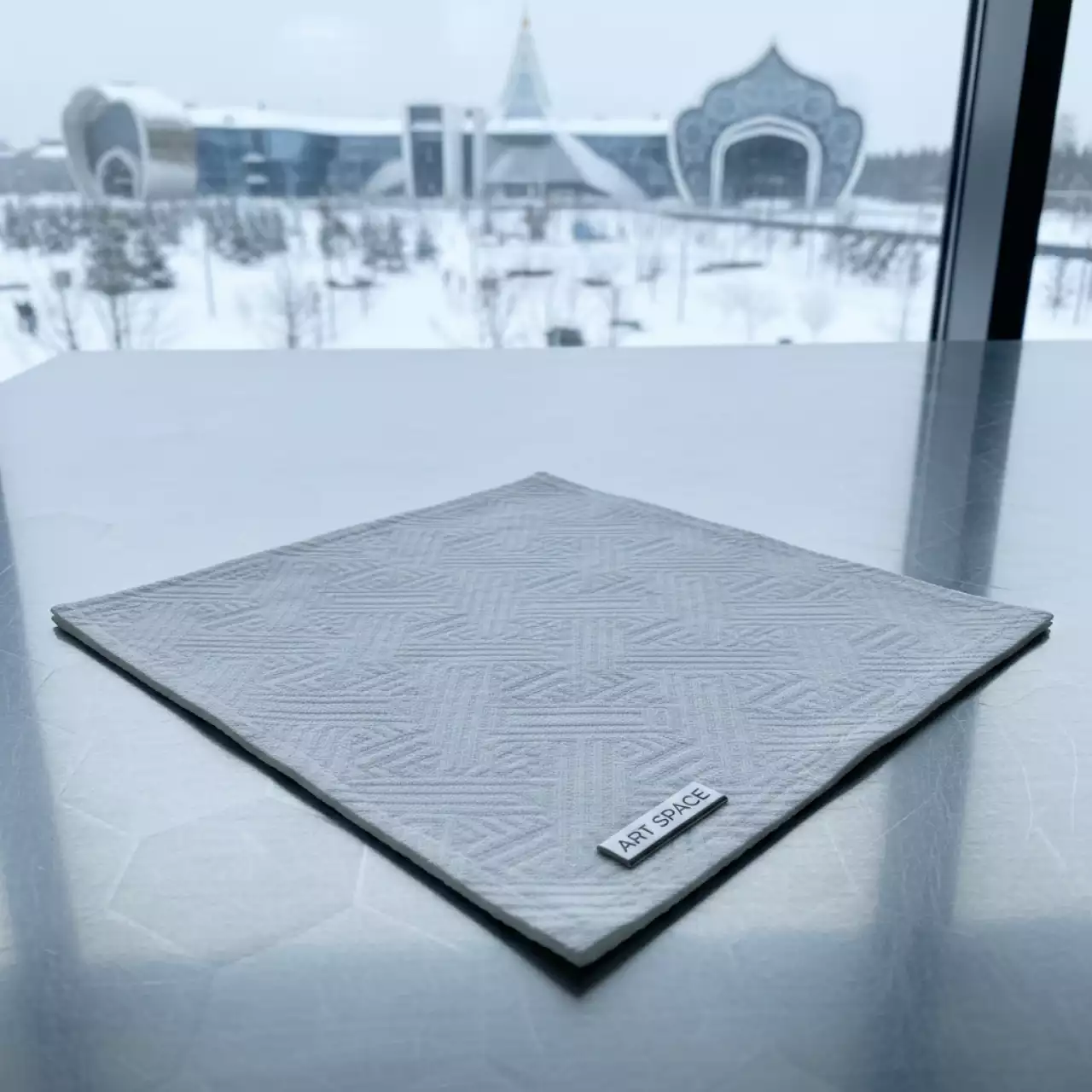 Аренда Салфетка белая жаккард 30х30 см в этно-парке «Моя Россия» — ART SPACE