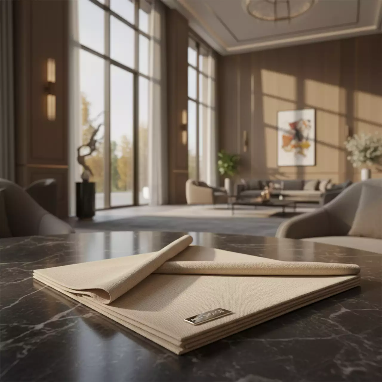 Аренда Салфетка бежевая 45х45 см в Mantera Supreme — ART SPACE